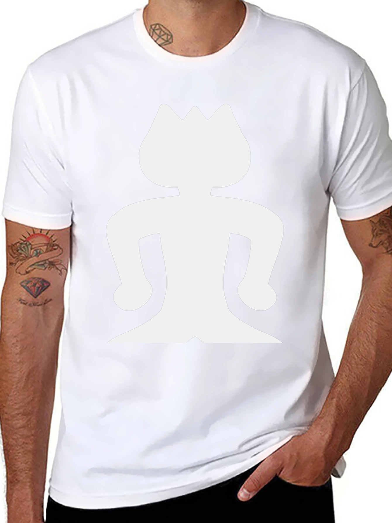 Abstract Crown Man Black Graphic Tee