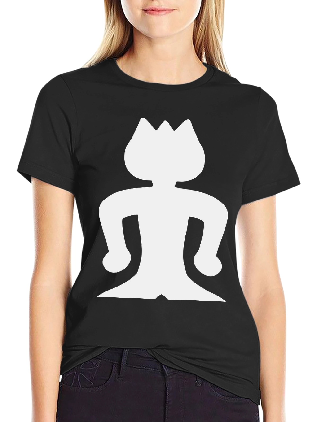 Abstract Crown Man Black Graphic Tee