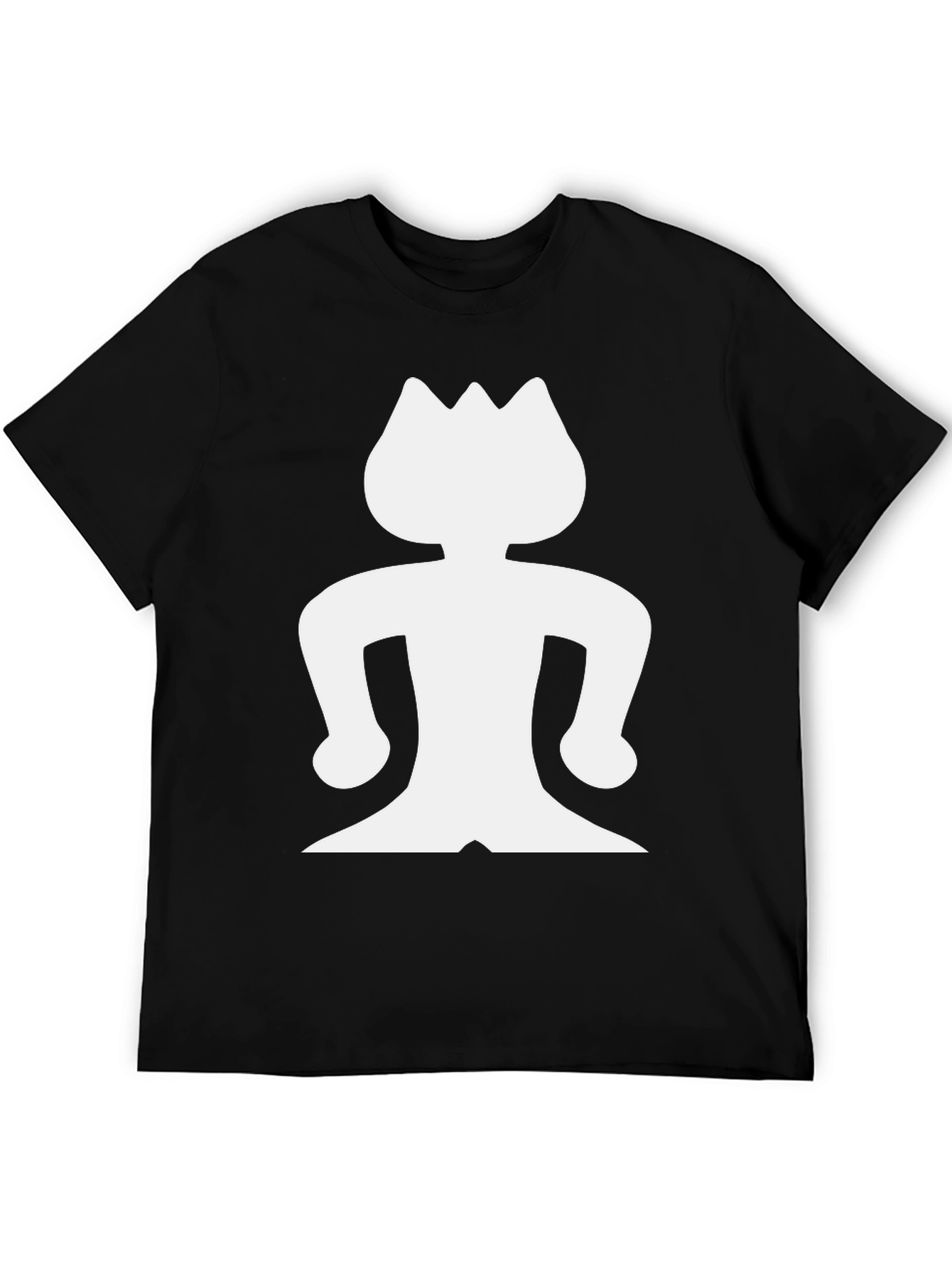 Abstract Crown Man Black Graphic Tee
