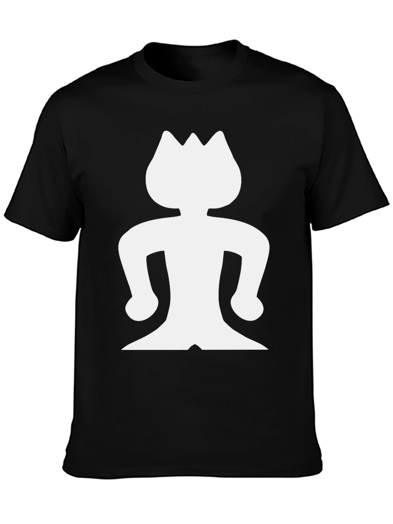 Abstract Crown Man Black Graphic Tee