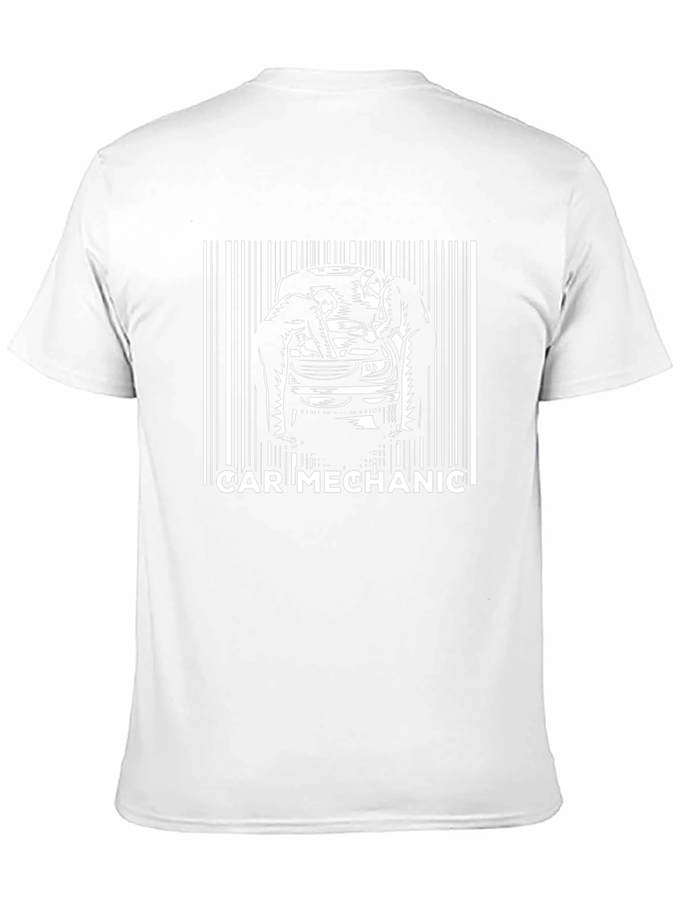 Car Mechanic Graphic T-Shirt - Black Cotton Tee