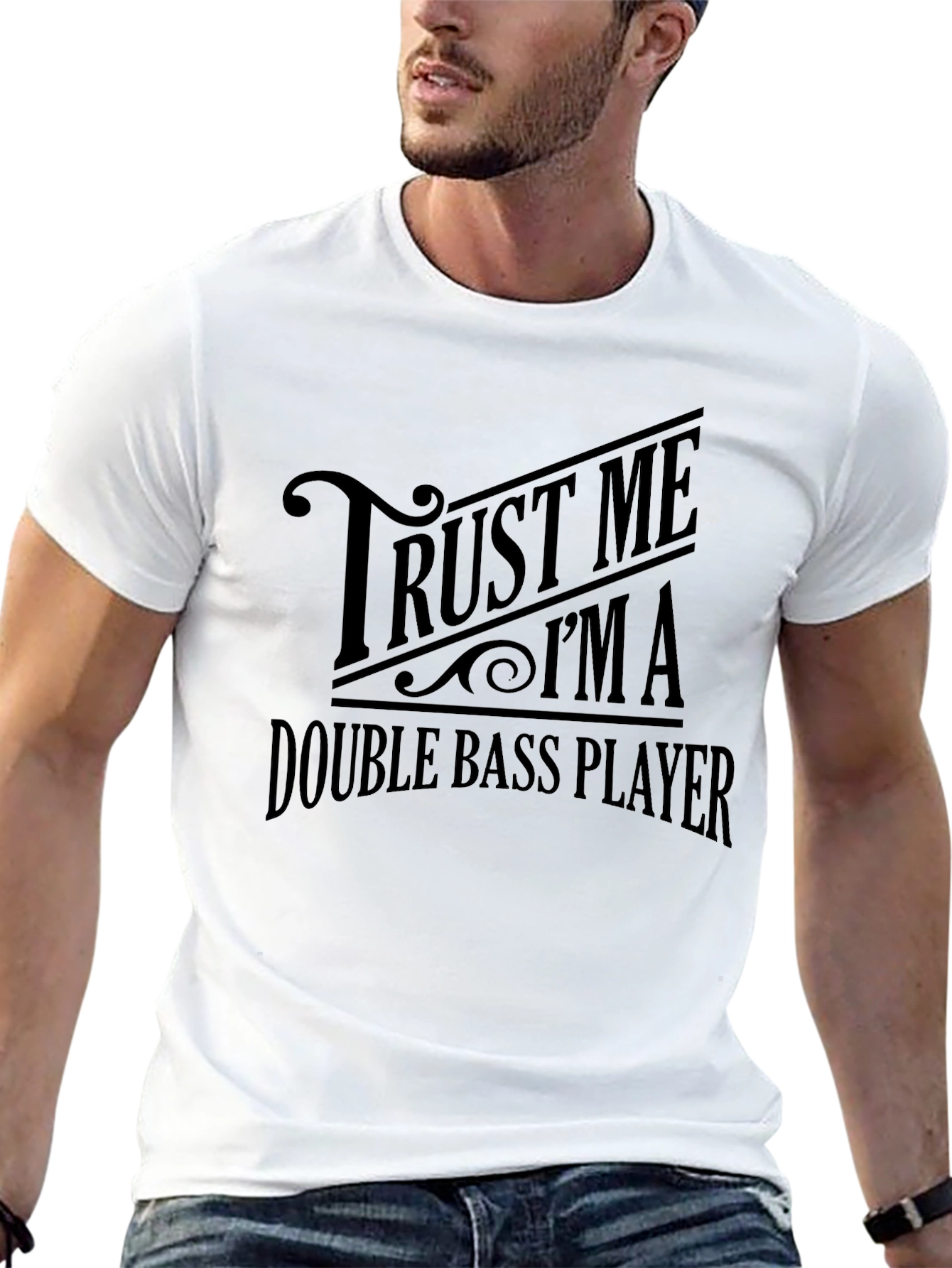 Trust Me Im A Double Bass Player Black T-Shirt