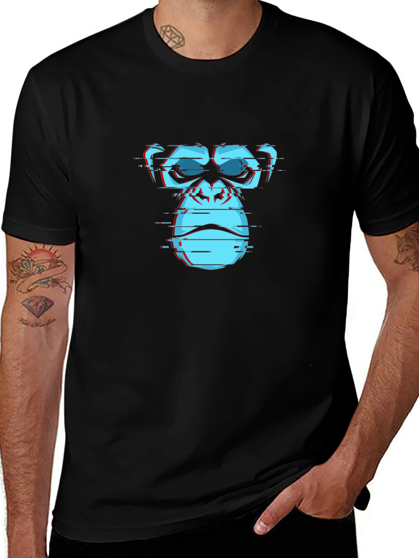 Cyber Ape Graphic Tee - Black