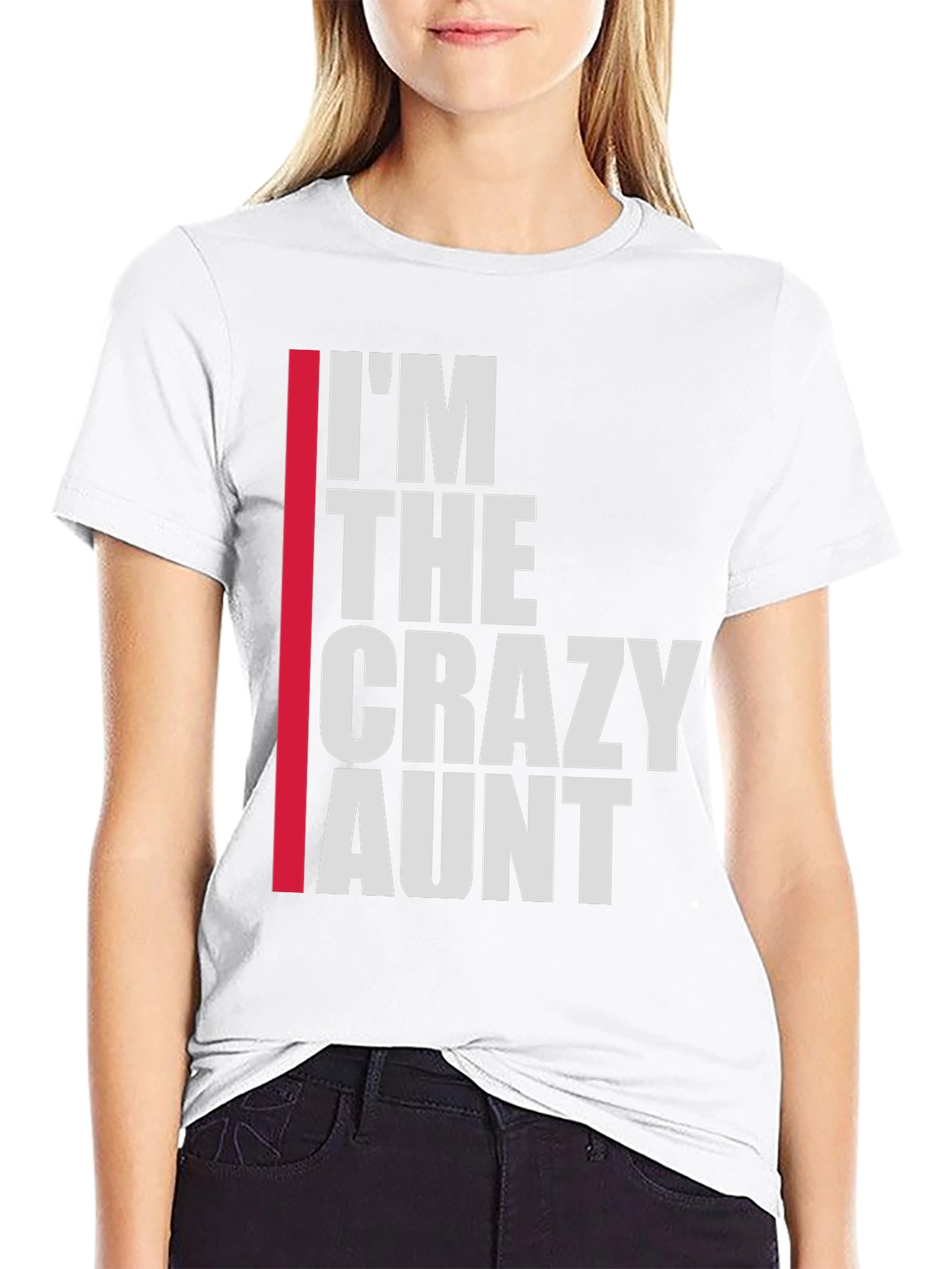 Crazy Aunt Graphic Tee - Black Cotton Blend