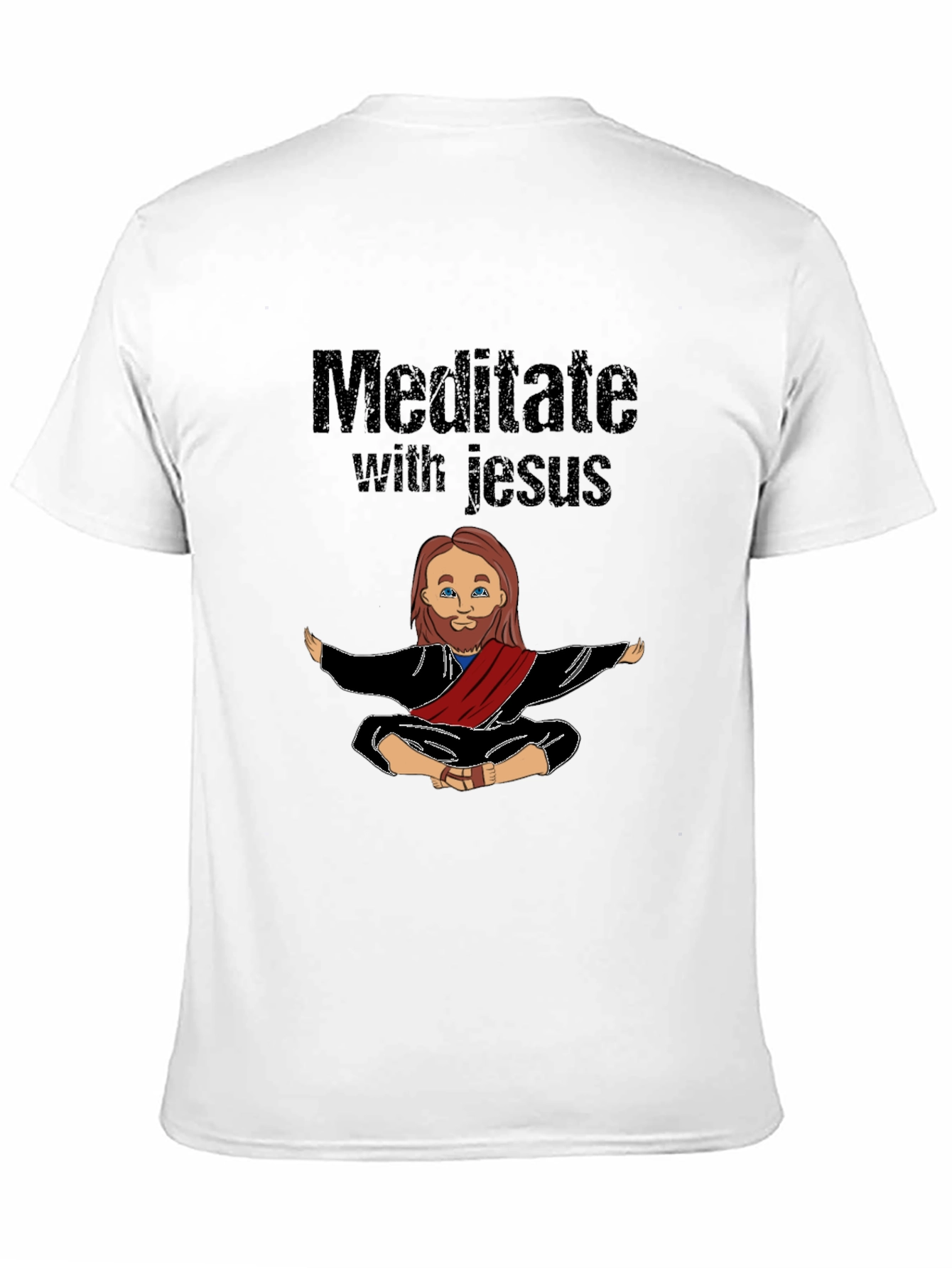 Meditate with Jesus T-Shirt - Black Graphic Tee
