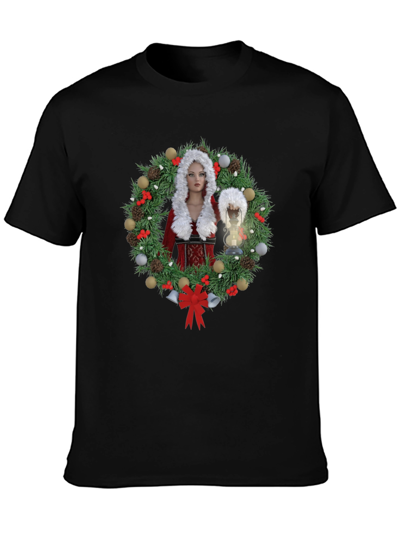 Christmas Wreath T-Shirt - Holiday Festive Design