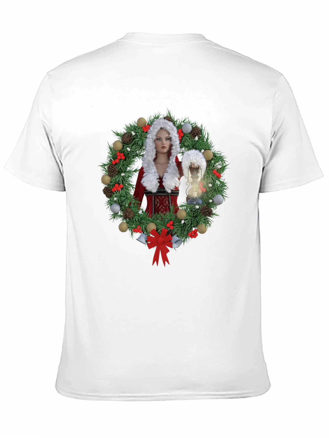 Christmas Wreath T-Shirt - Holiday Festive Design