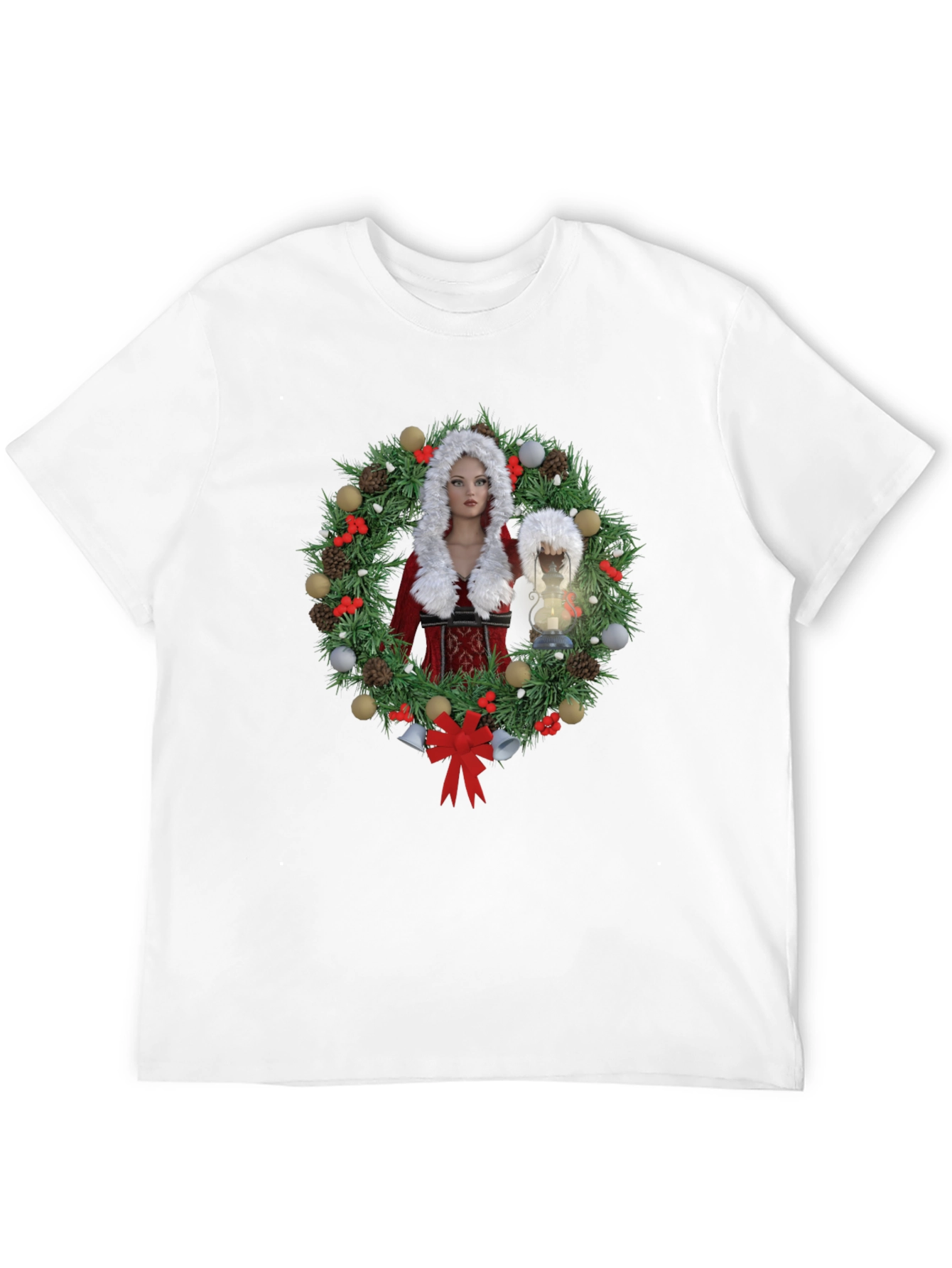 Christmas Wreath T-Shirt - Holiday Festive Design
