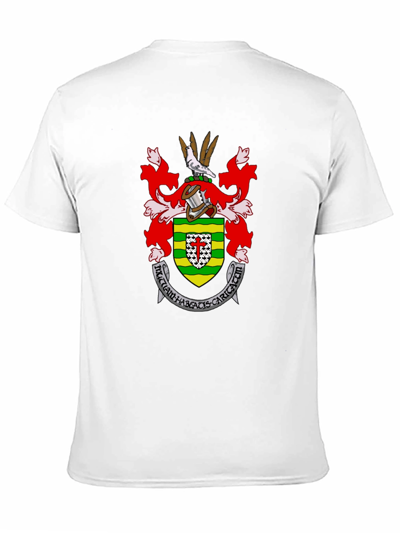 Embroidered Heraldic Crest Black T-Shirt