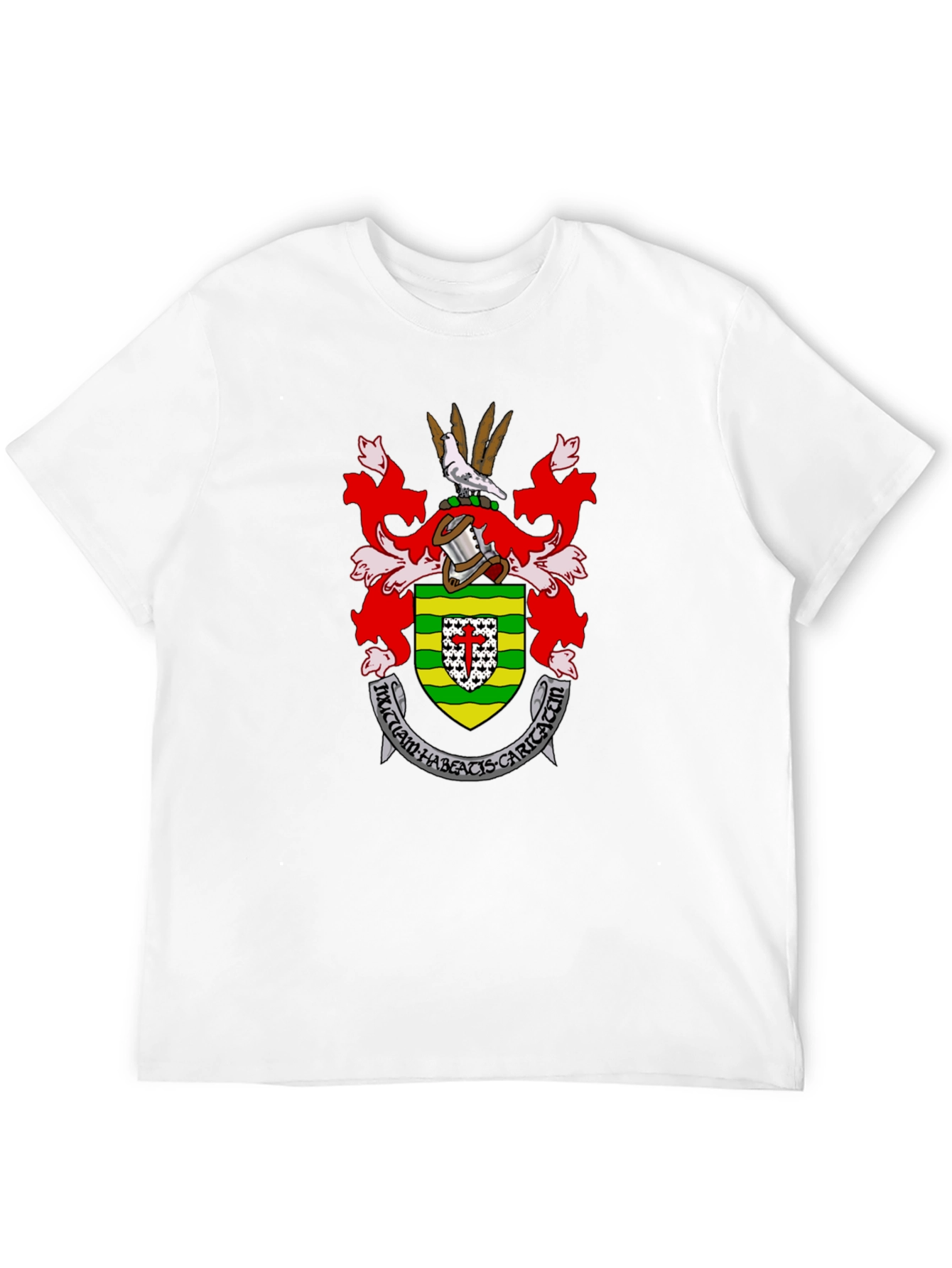Embroidered Heraldic Crest Black T-Shirt