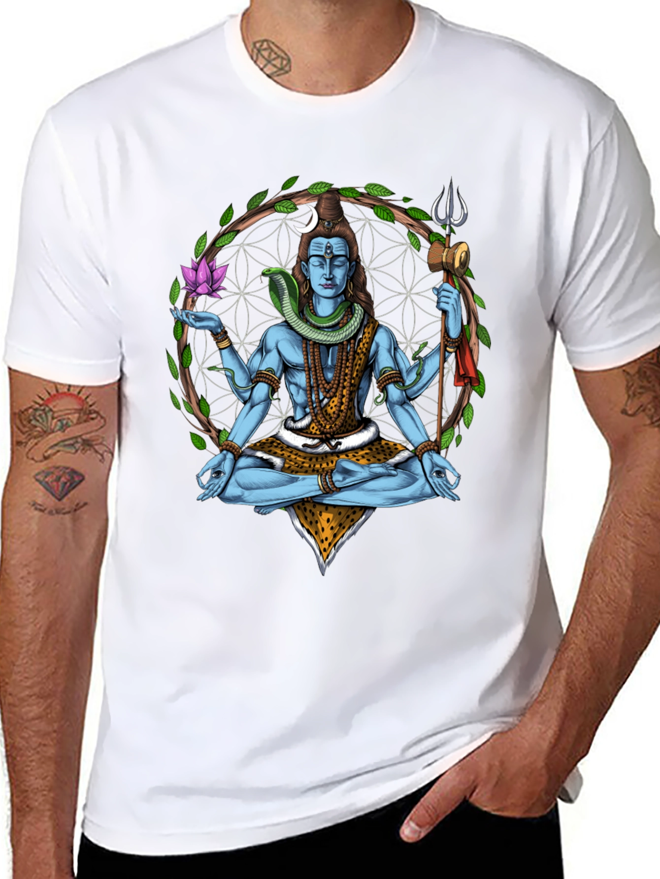 Shiva Graphic Tee - Sacred Geometry Design
