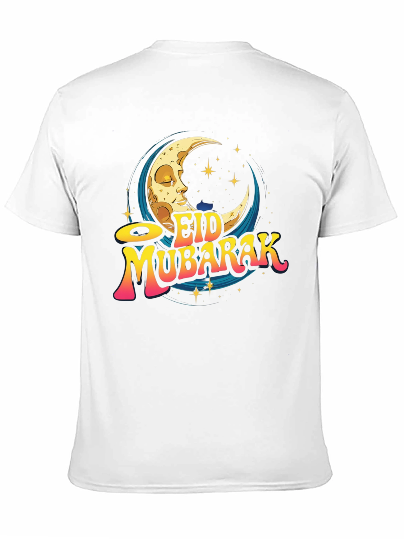 Eid Mubarak Graphic Tee - Crescent Moon Design