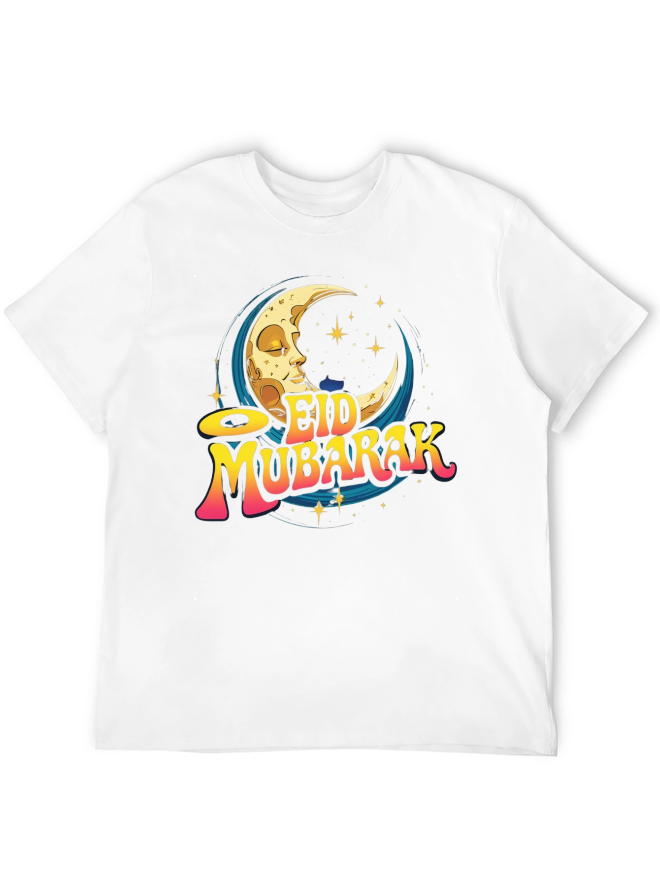 Eid Mubarak Graphic Tee - Crescent Moon Design