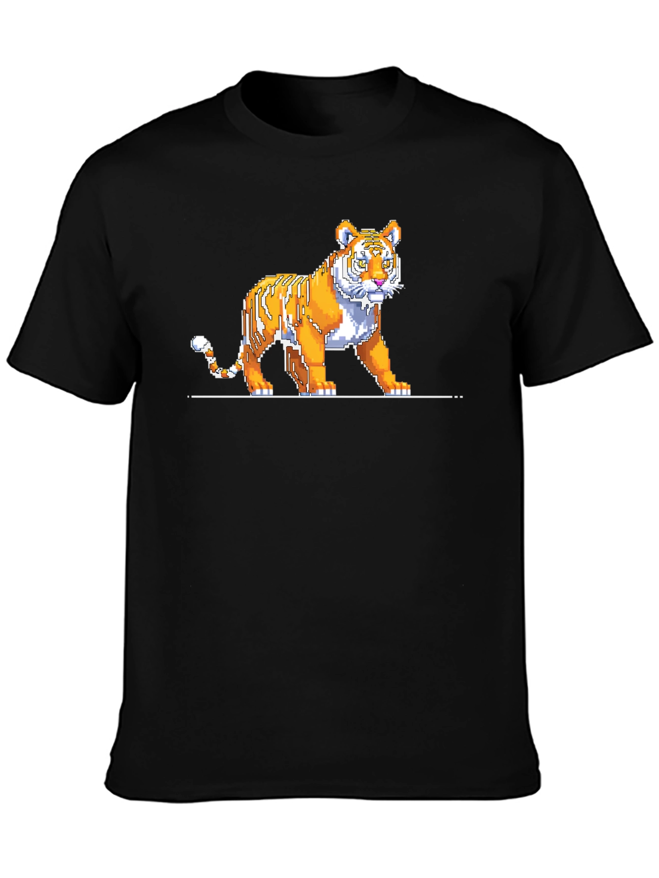 Pixel Tiger Graphic Tee - Retro Style