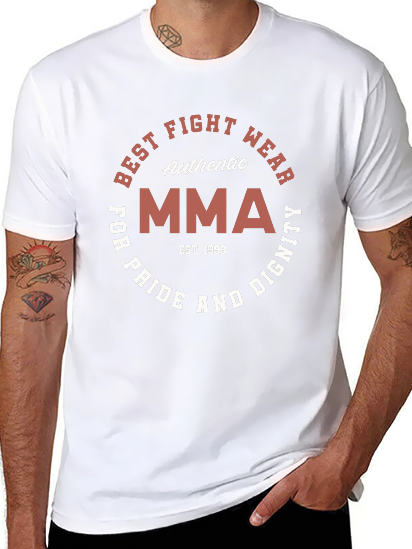 Authentic MMA Fight Wear Black T-Shirt