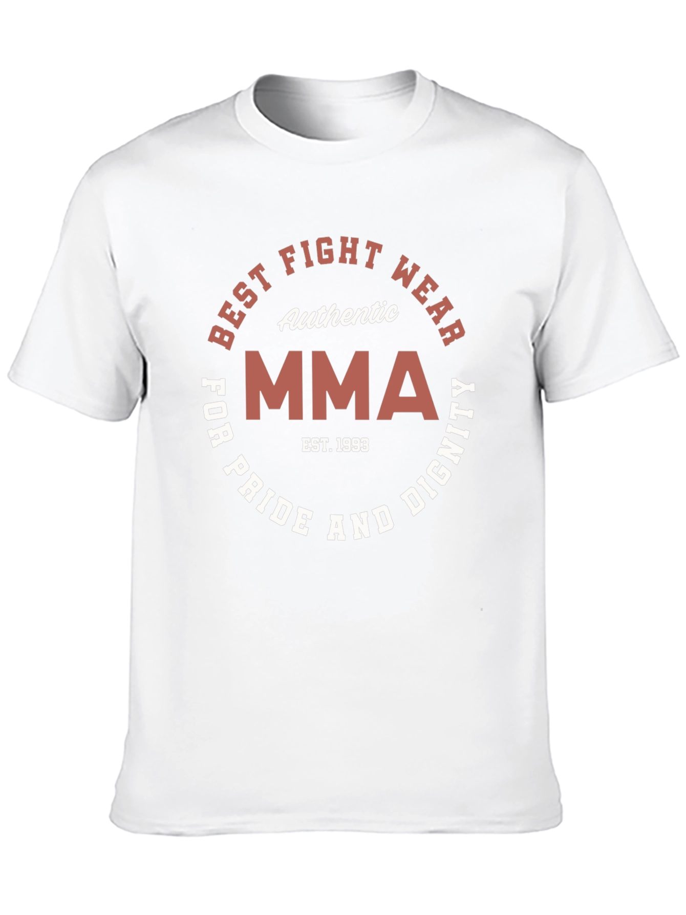 Authentic MMA Fight Wear Black T-Shirt