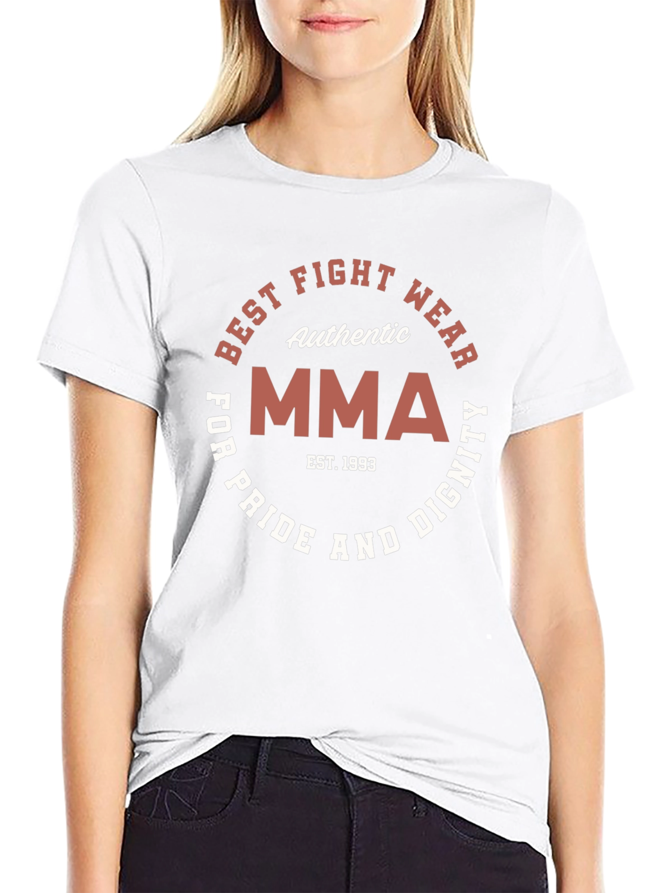 Authentic MMA Fight Wear Black T-Shirt