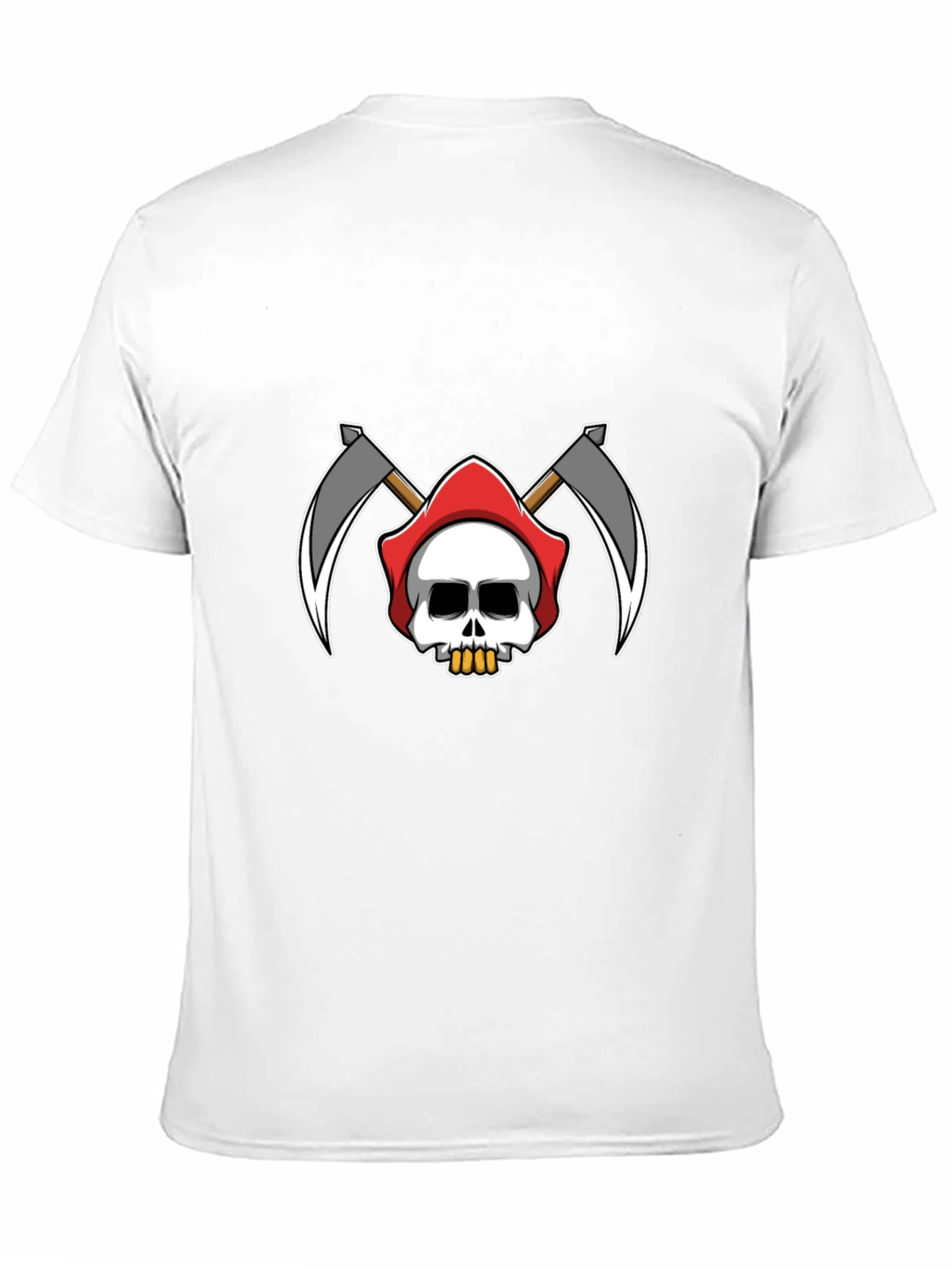 Grim Reaper Skull Graphic T-Shirt - Black