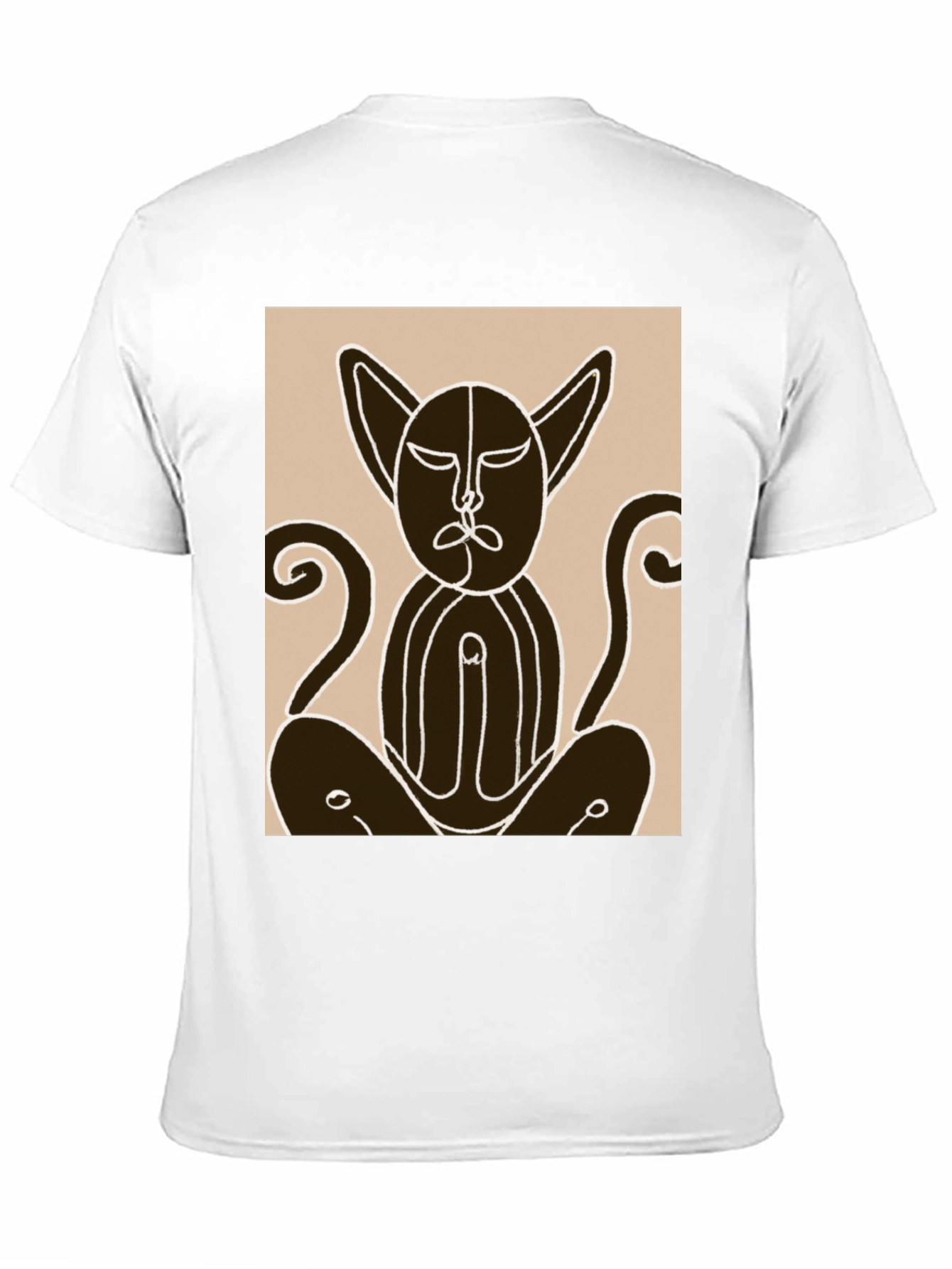 Abstract Cat Art Black T-Shirt