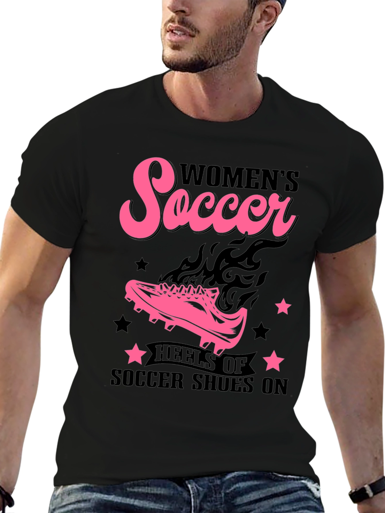Womens Soccer Heels T-Shirt