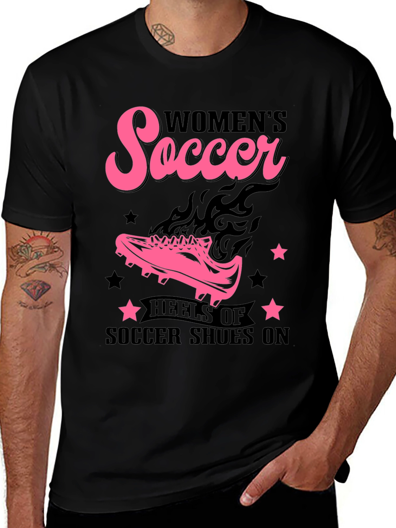 Womens Soccer Heels T-Shirt