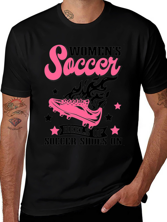 Womens Soccer Heels T-Shirt