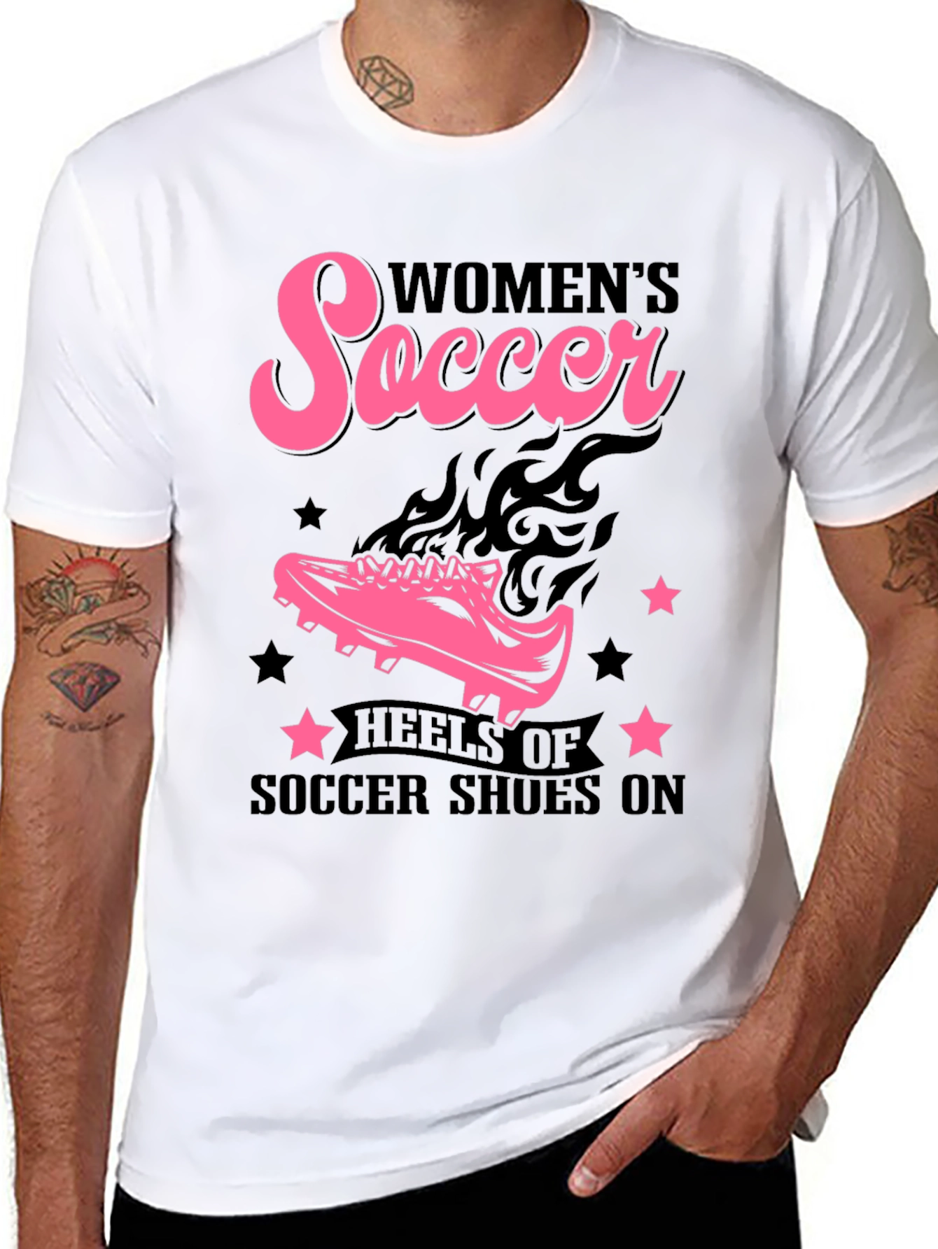 Womens Soccer Heels T-Shirt