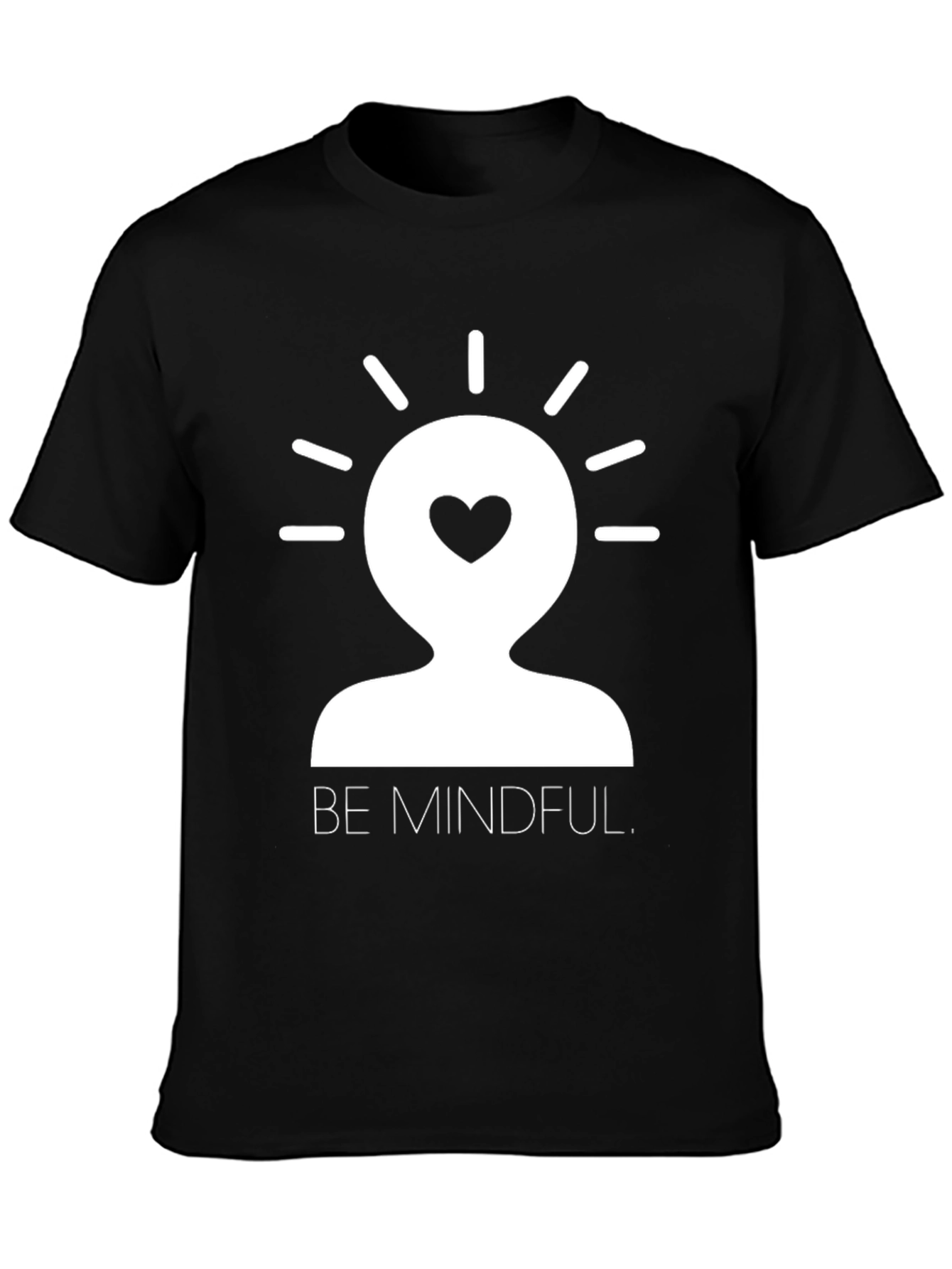 Mindful Heart Graphic Tee - Black