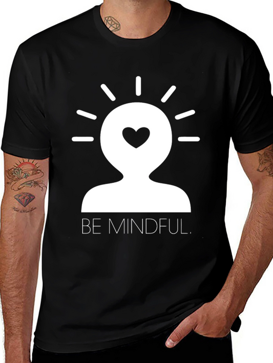 Mindful Heart Graphic Tee - Black