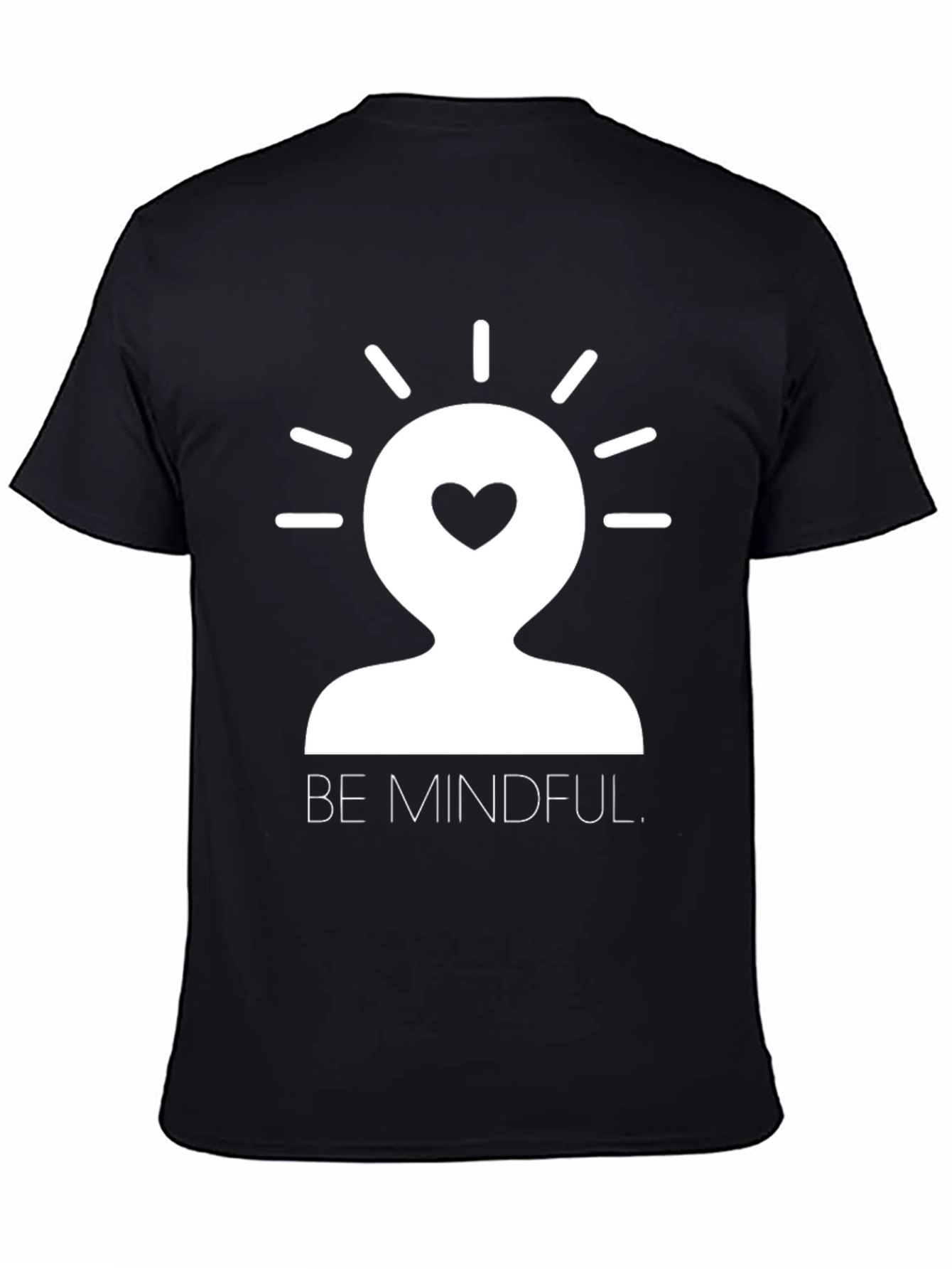 Mindful Heart Graphic Tee - Black