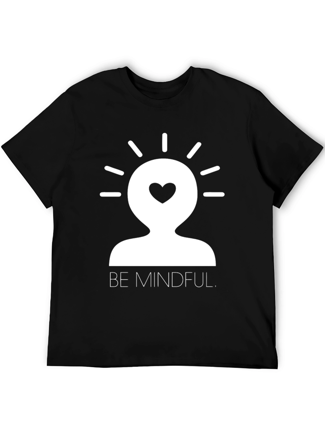 Mindful Heart Graphic Tee - Black