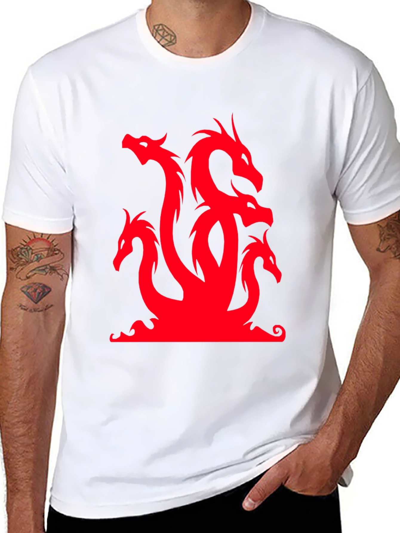 Hydra Graphic Tee - Mythical 5-Headed Dragon T-Shirt