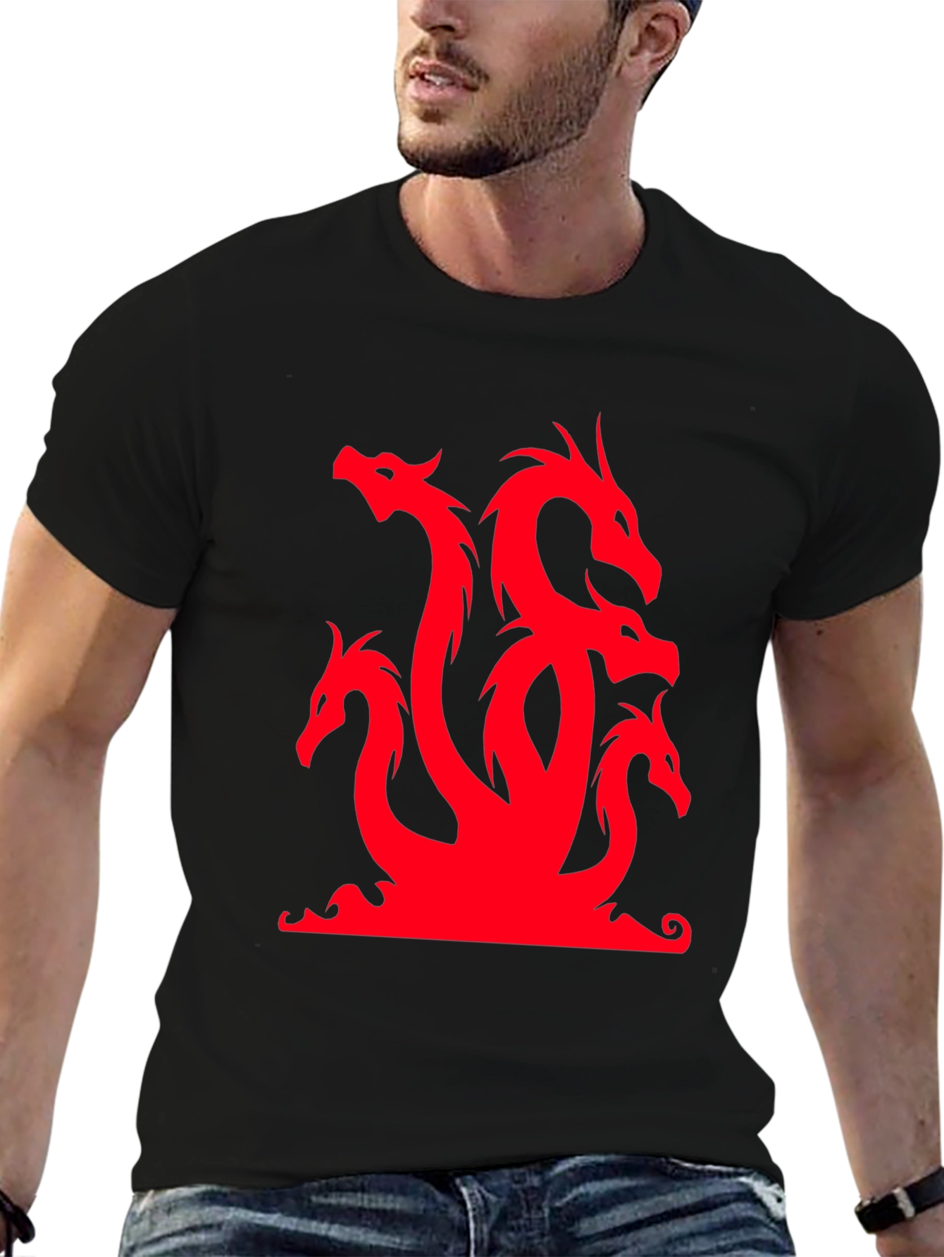 Hydra Graphic Tee - Mythical 5-Headed Dragon T-Shirt