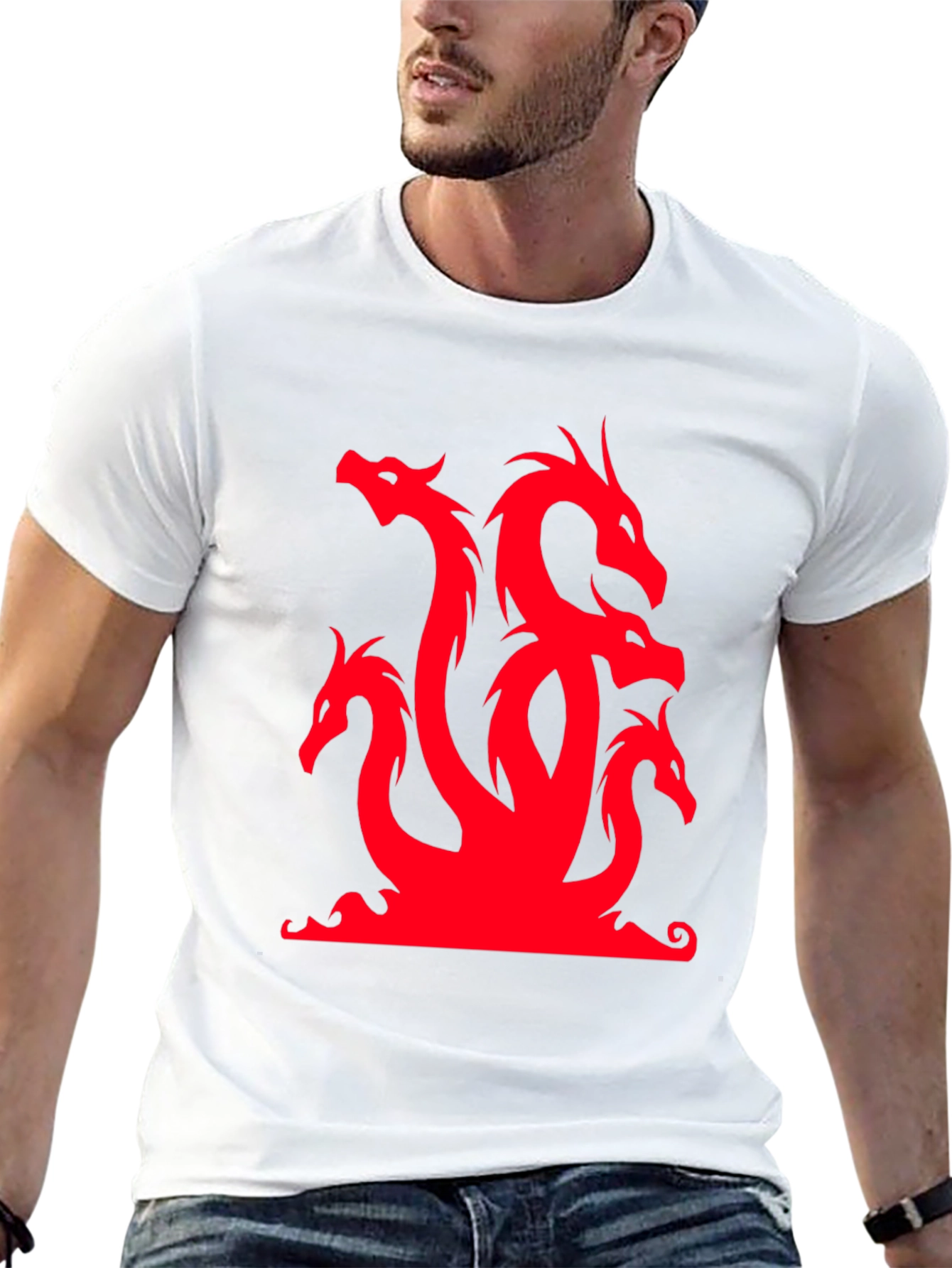Hydra Graphic Tee - Mythical 5-Headed Dragon T-Shirt