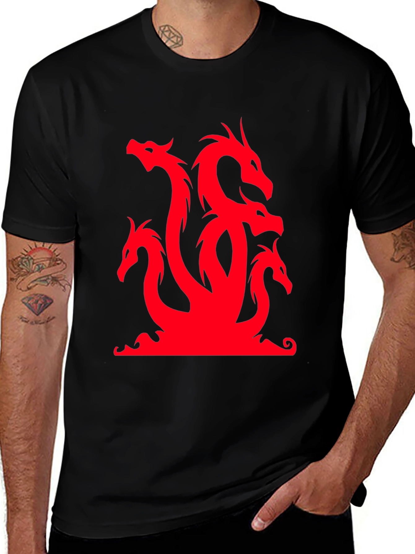 Hydra Graphic Tee - Mythical 5-Headed Dragon T-Shirt