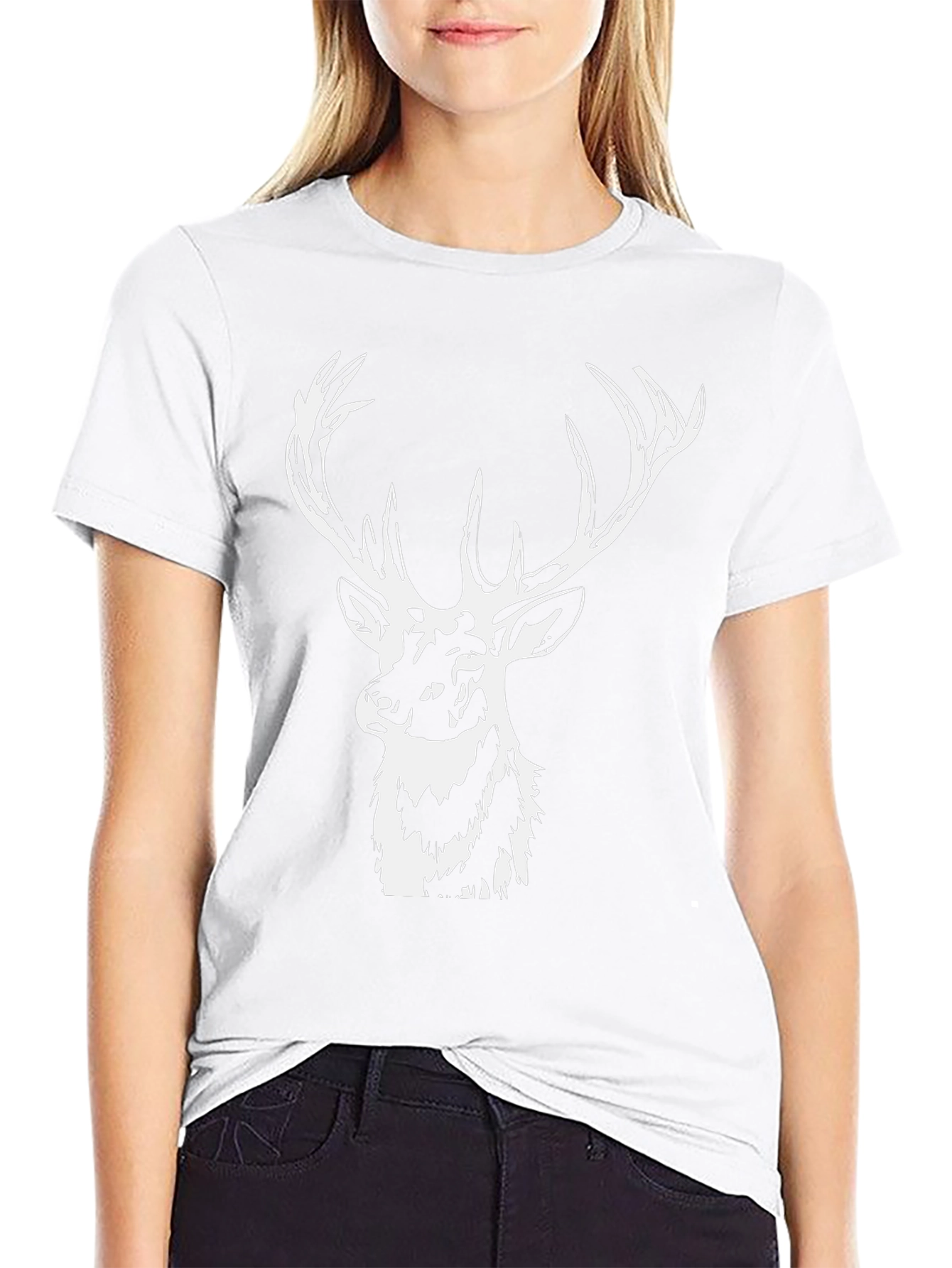 Black Deer Graphic Tee - Stylish Mens Shirt