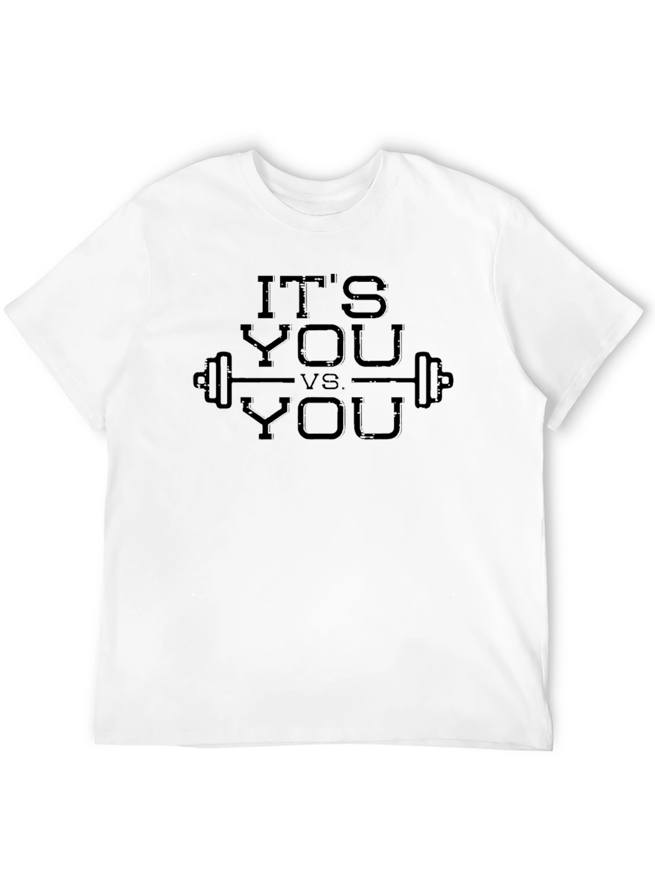 Its You Vs. You Black Graphic T-Shirt