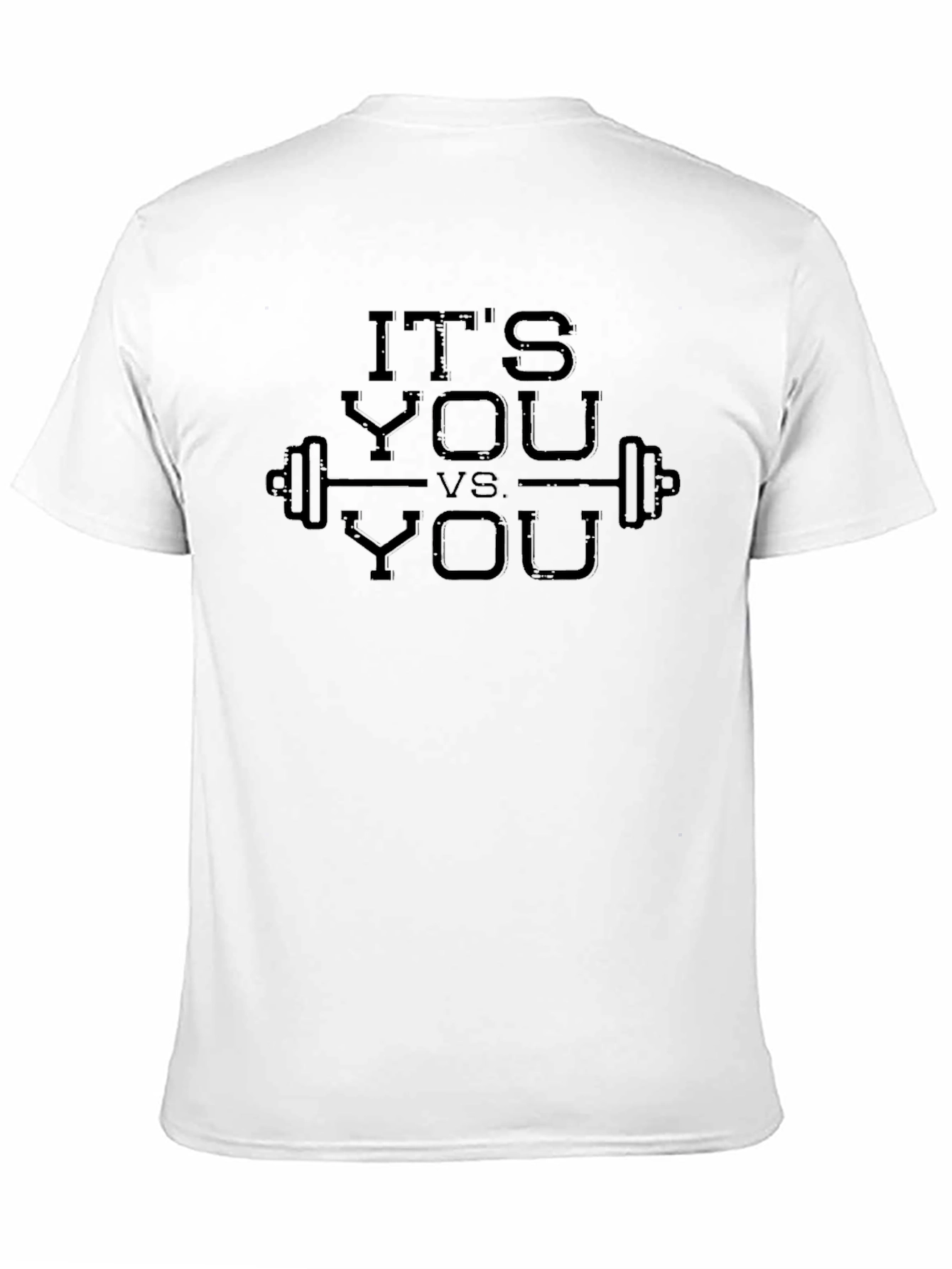 Its You Vs. You Black Graphic T-Shirt