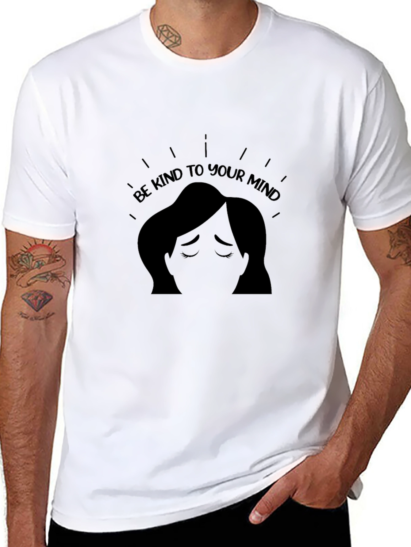 Be Kind To Your Mind Graphic Tee - Black