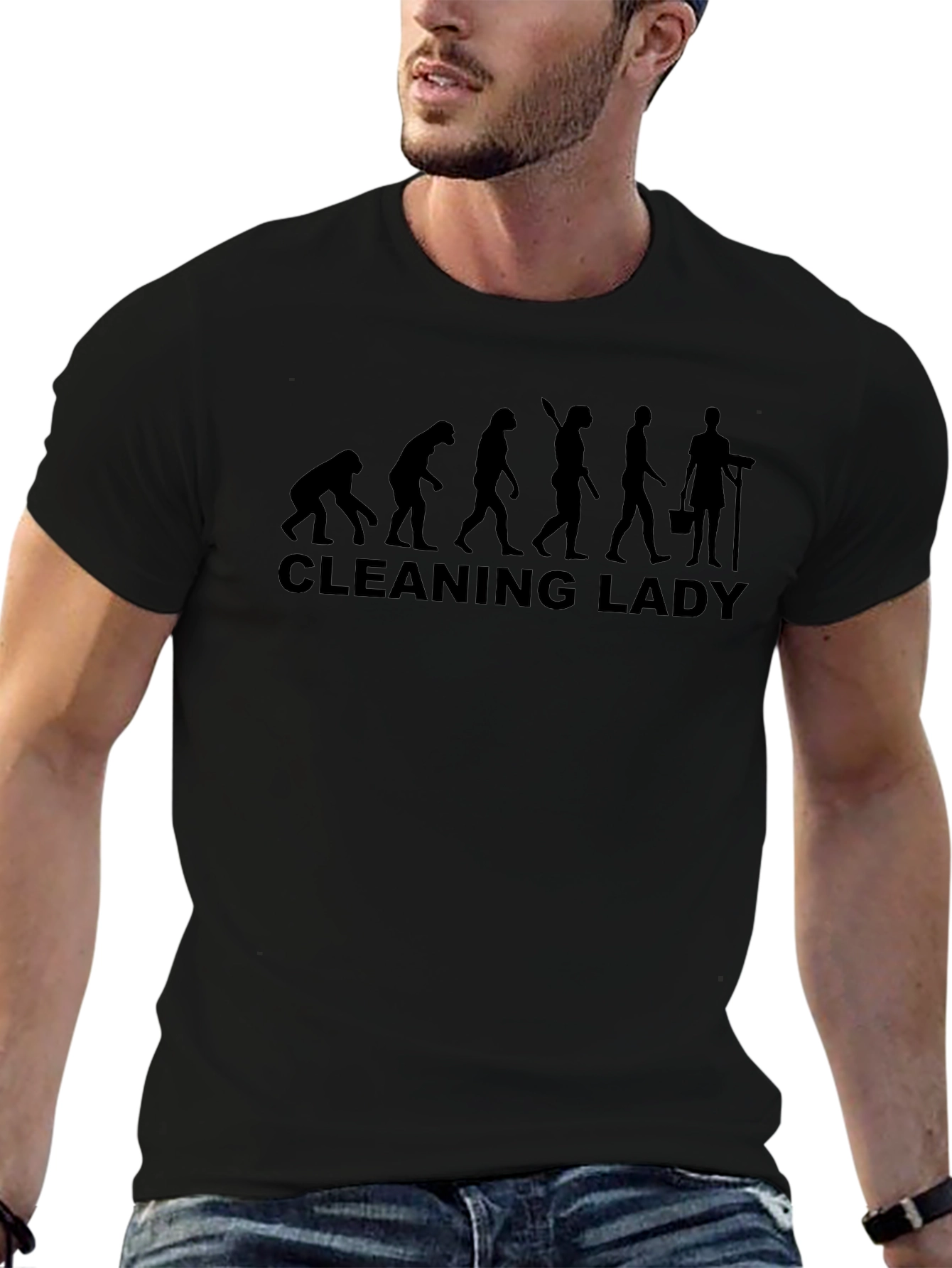 Cleaning Lady Evolution T-Shirt