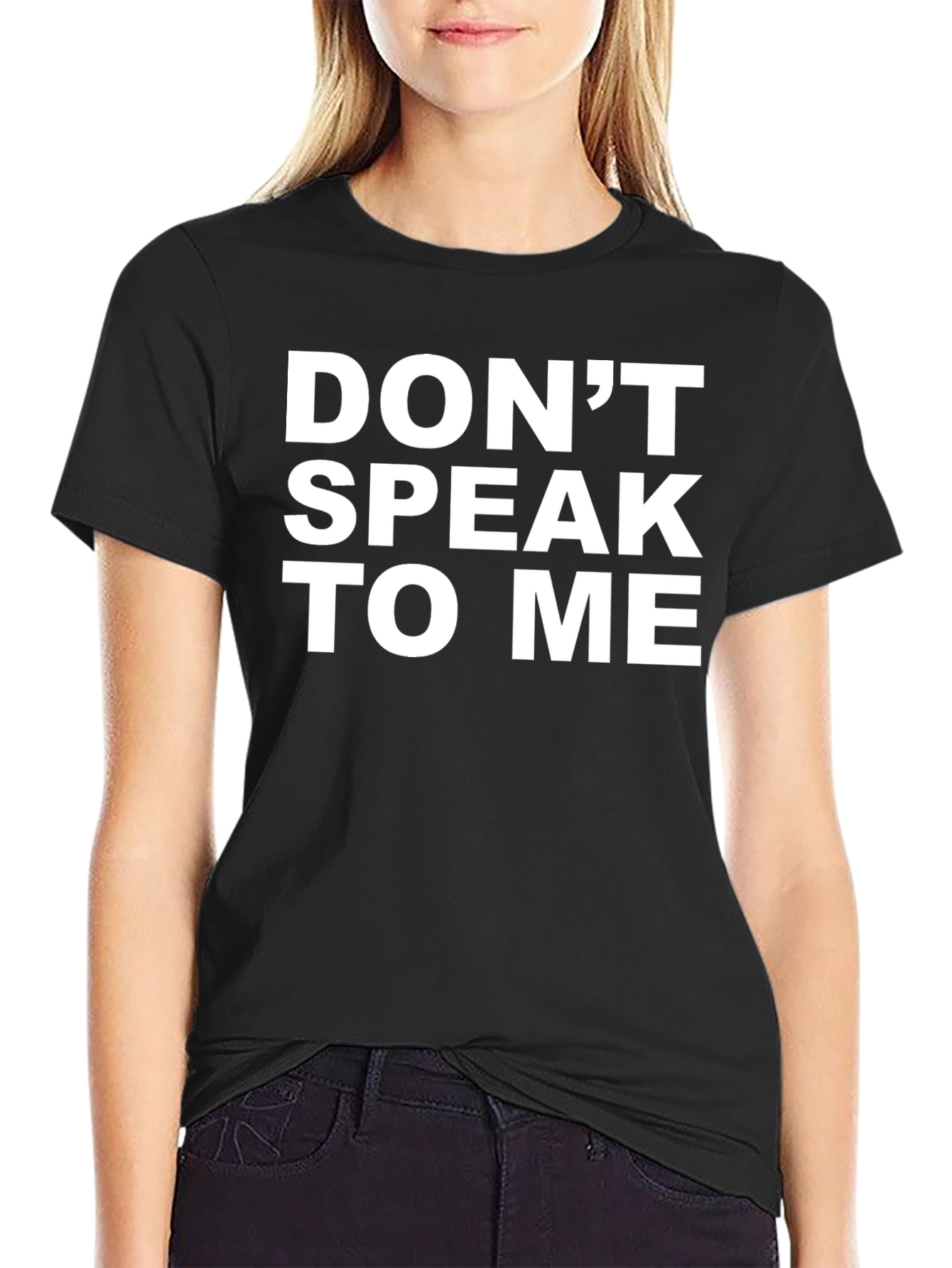 Dont Speak To Me Graphic Tee - Black Cotton