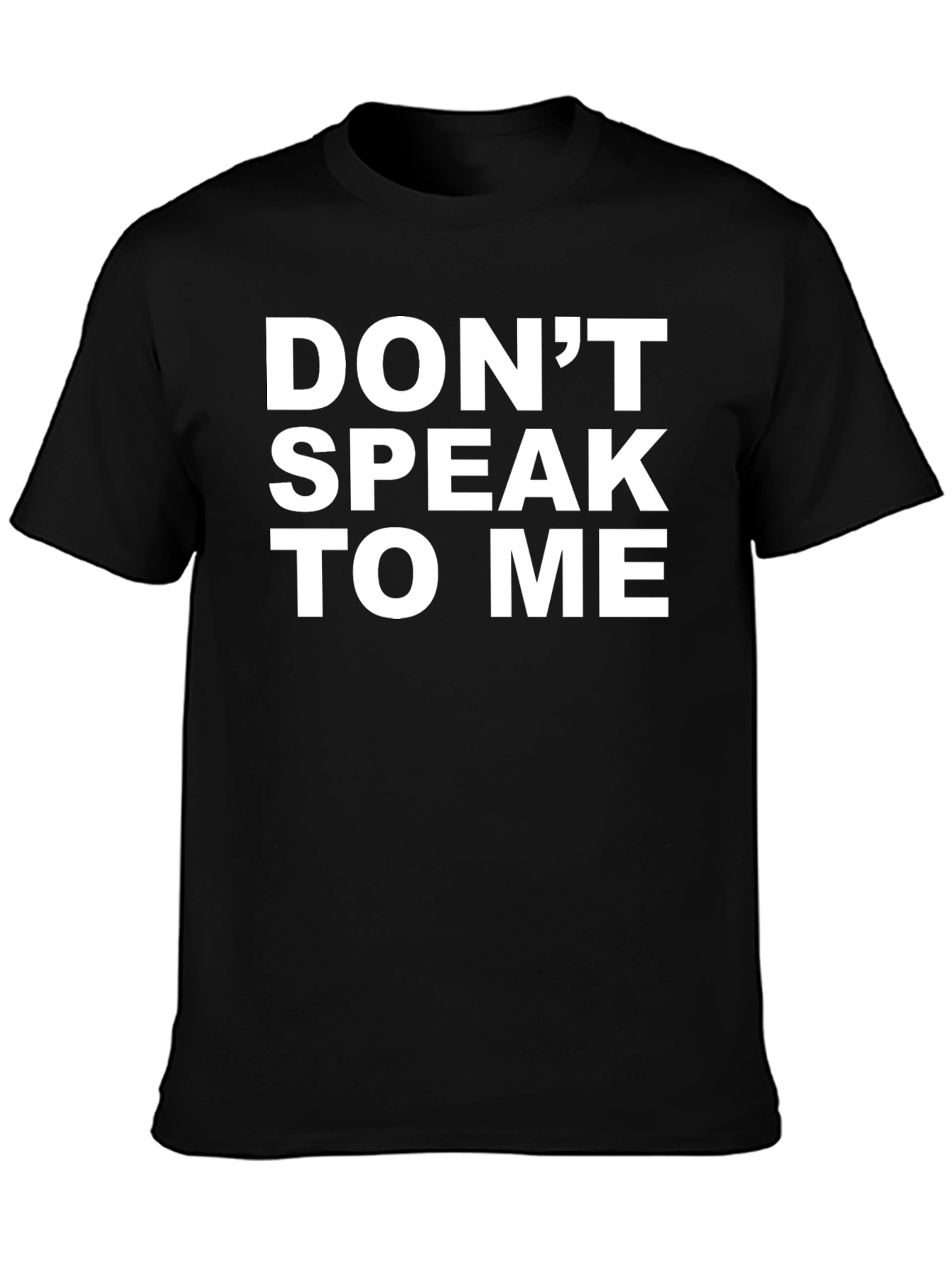 Dont Speak To Me Graphic Tee - Black Cotton