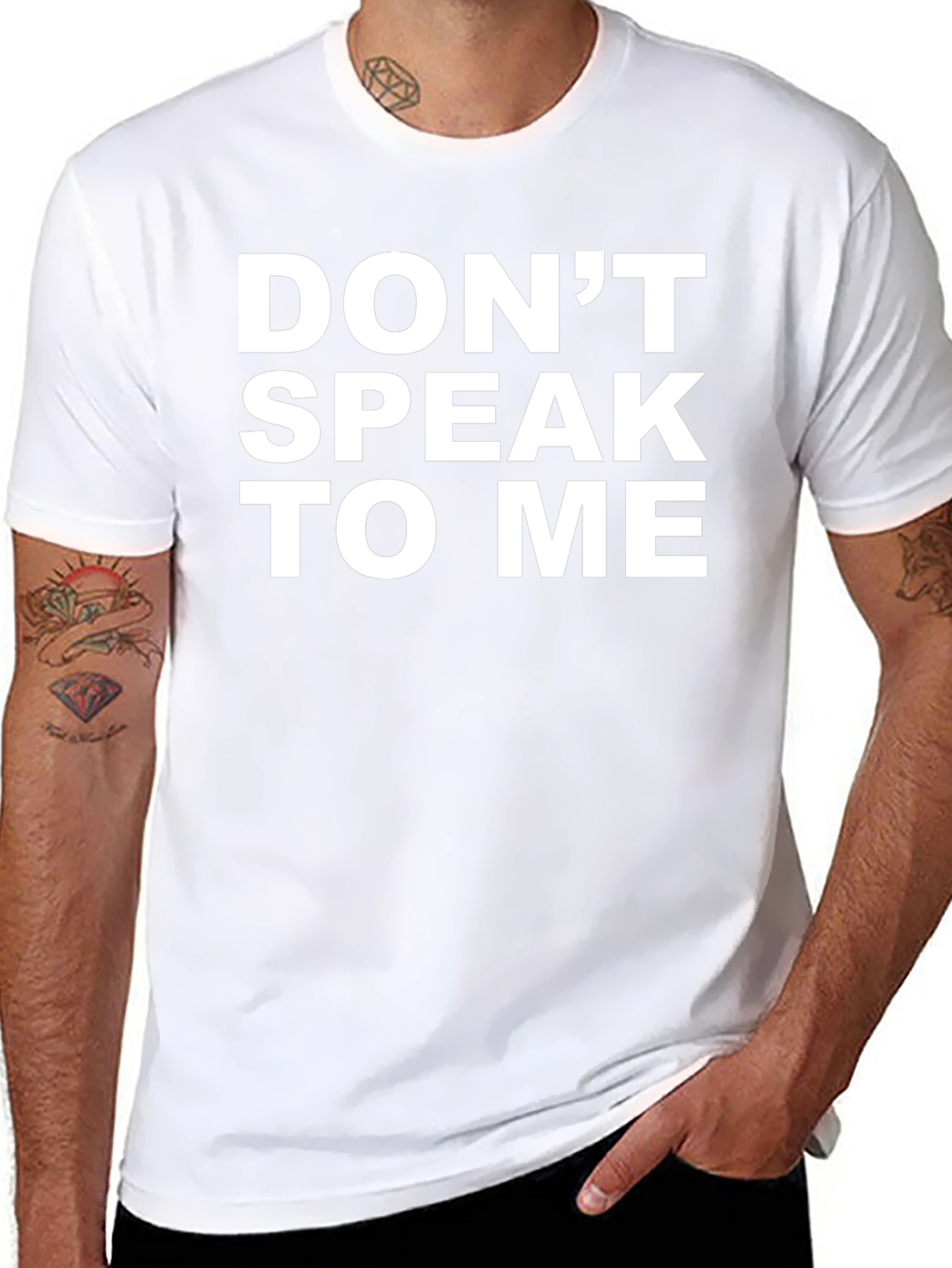 Dont Speak To Me Graphic Tee - Black Cotton