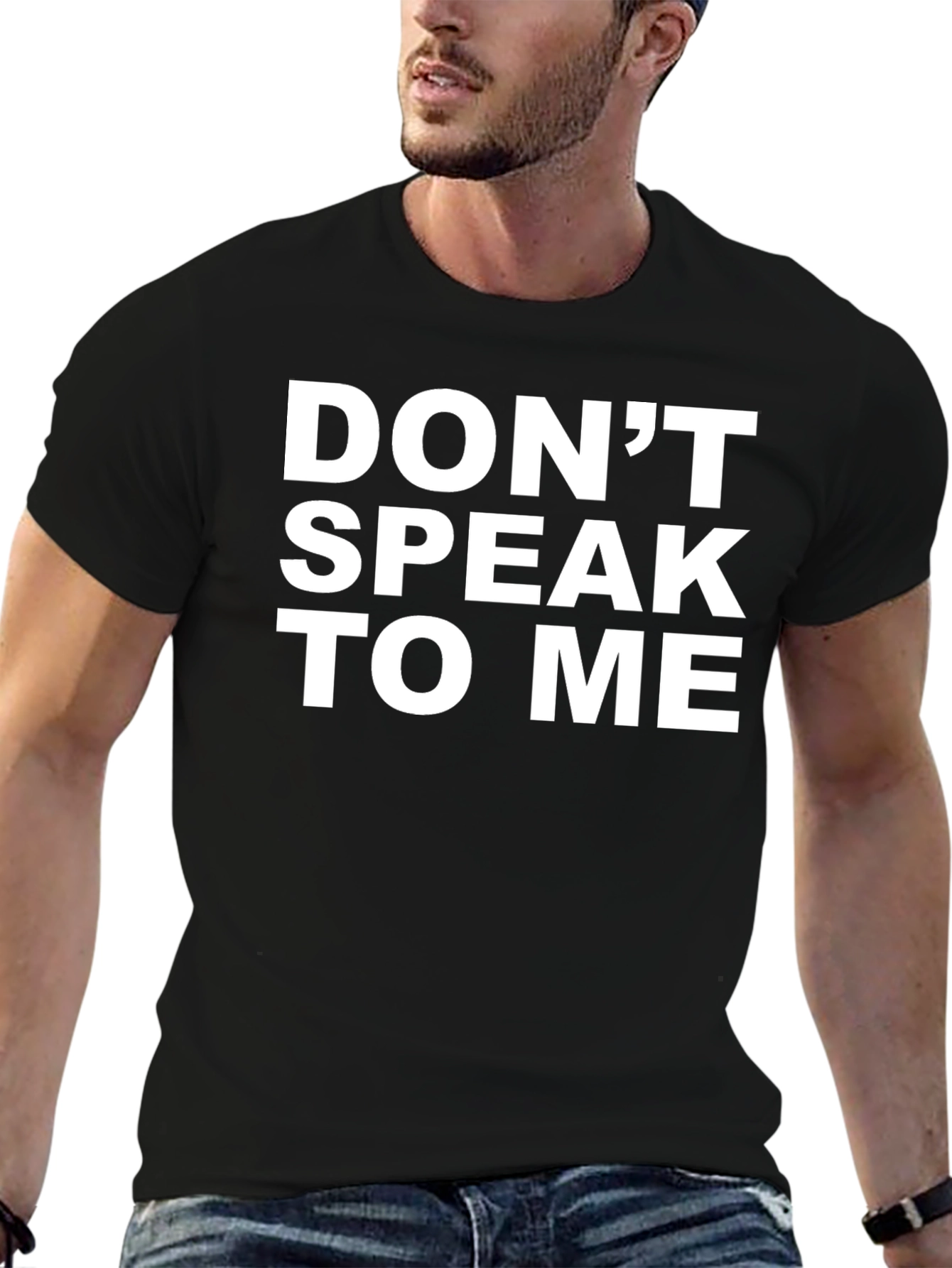 Dont Speak To Me Graphic Tee - Black Cotton