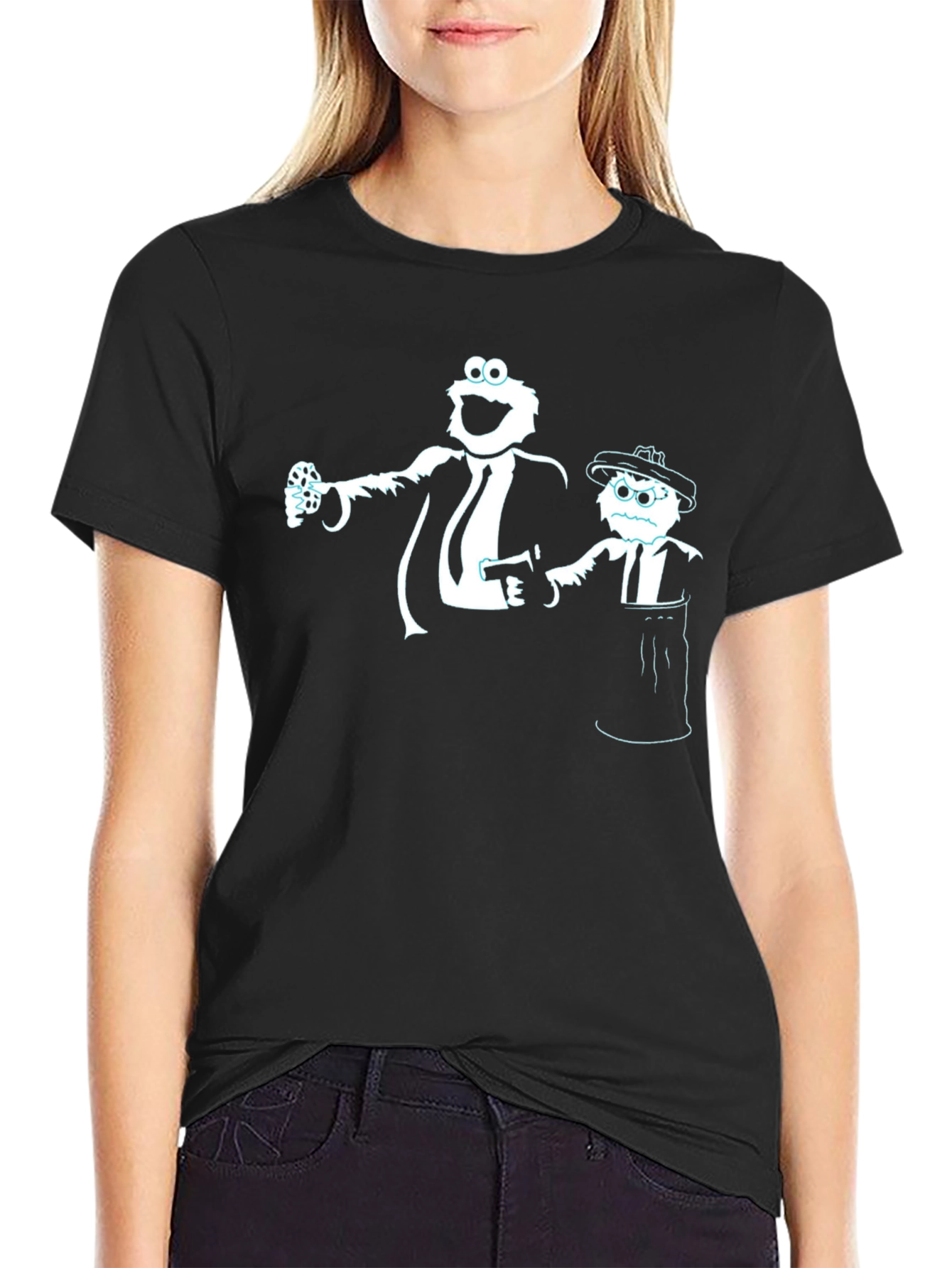 Gangster Muppets Graphic T-Shirt - Black