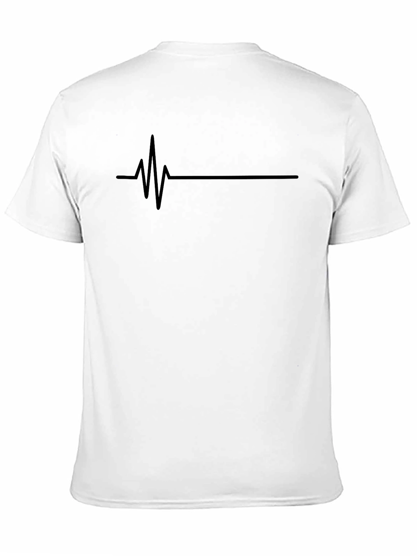 Black T-Shirt with Heartbeat Graphic