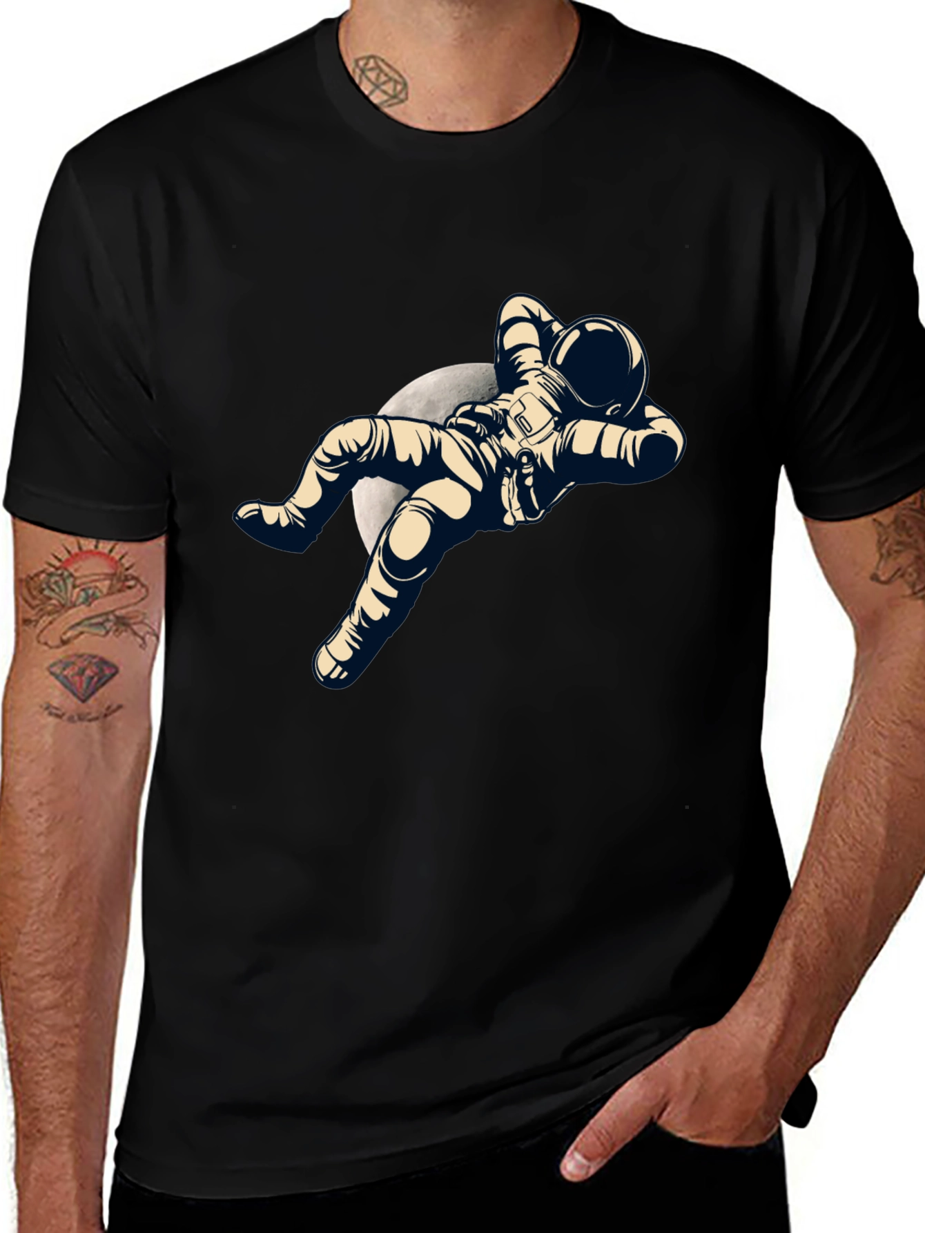 Astronaut Moon T-Shirt - Relaxed Space Style