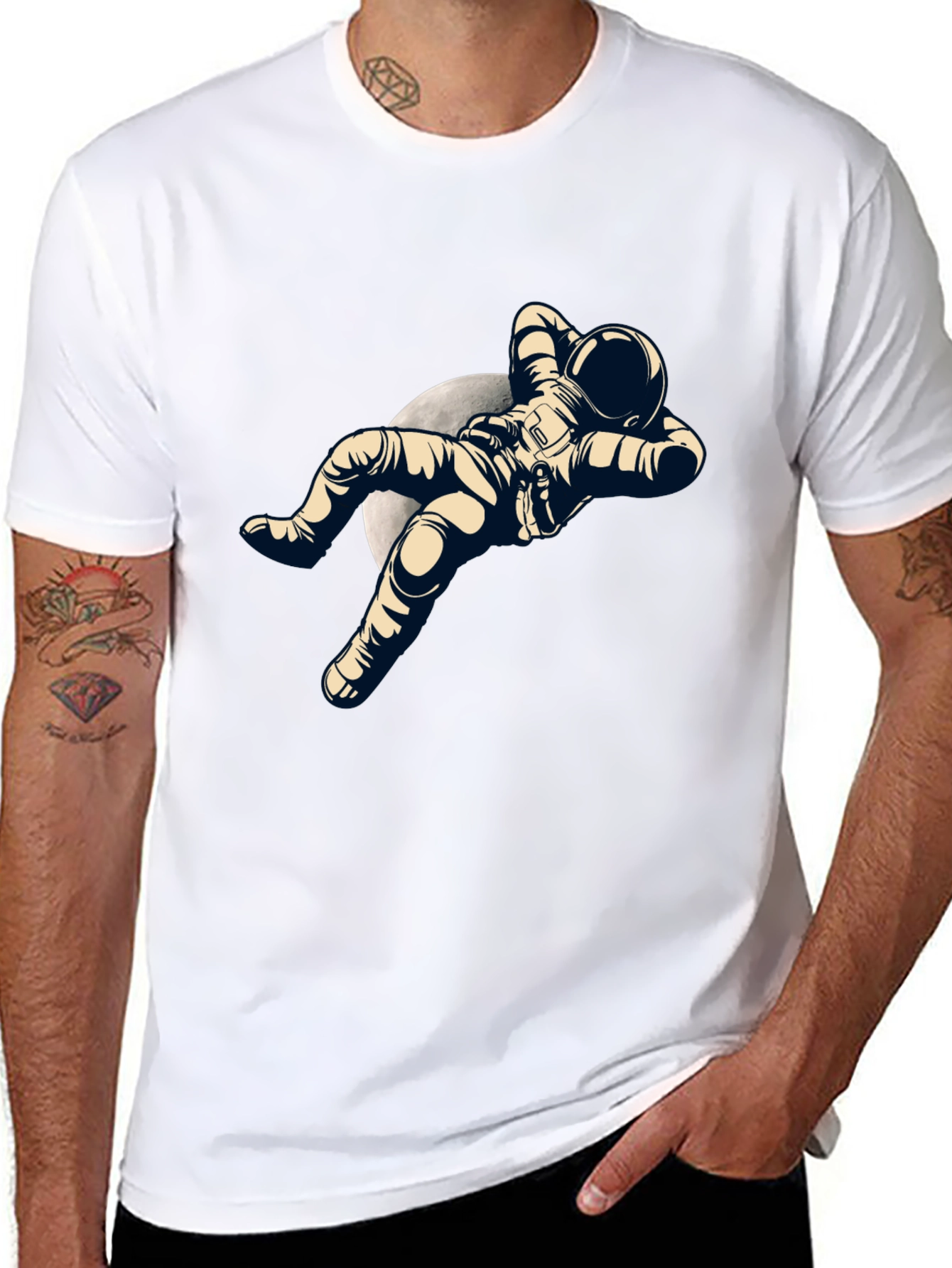 Astronaut Moon T-Shirt - Relaxed Space Style