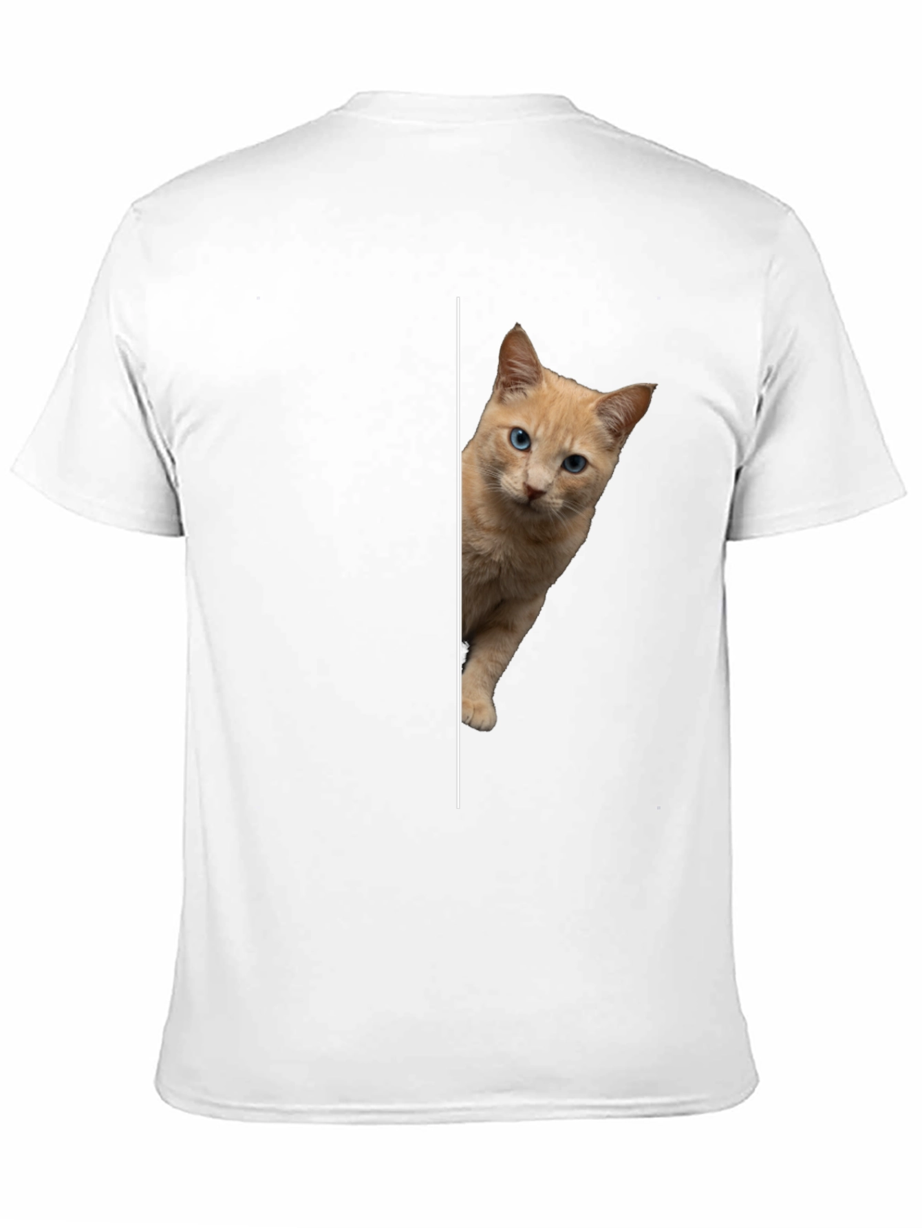 Peek-a-boo Kitten Graphic Tee - Soft Cotton Blend