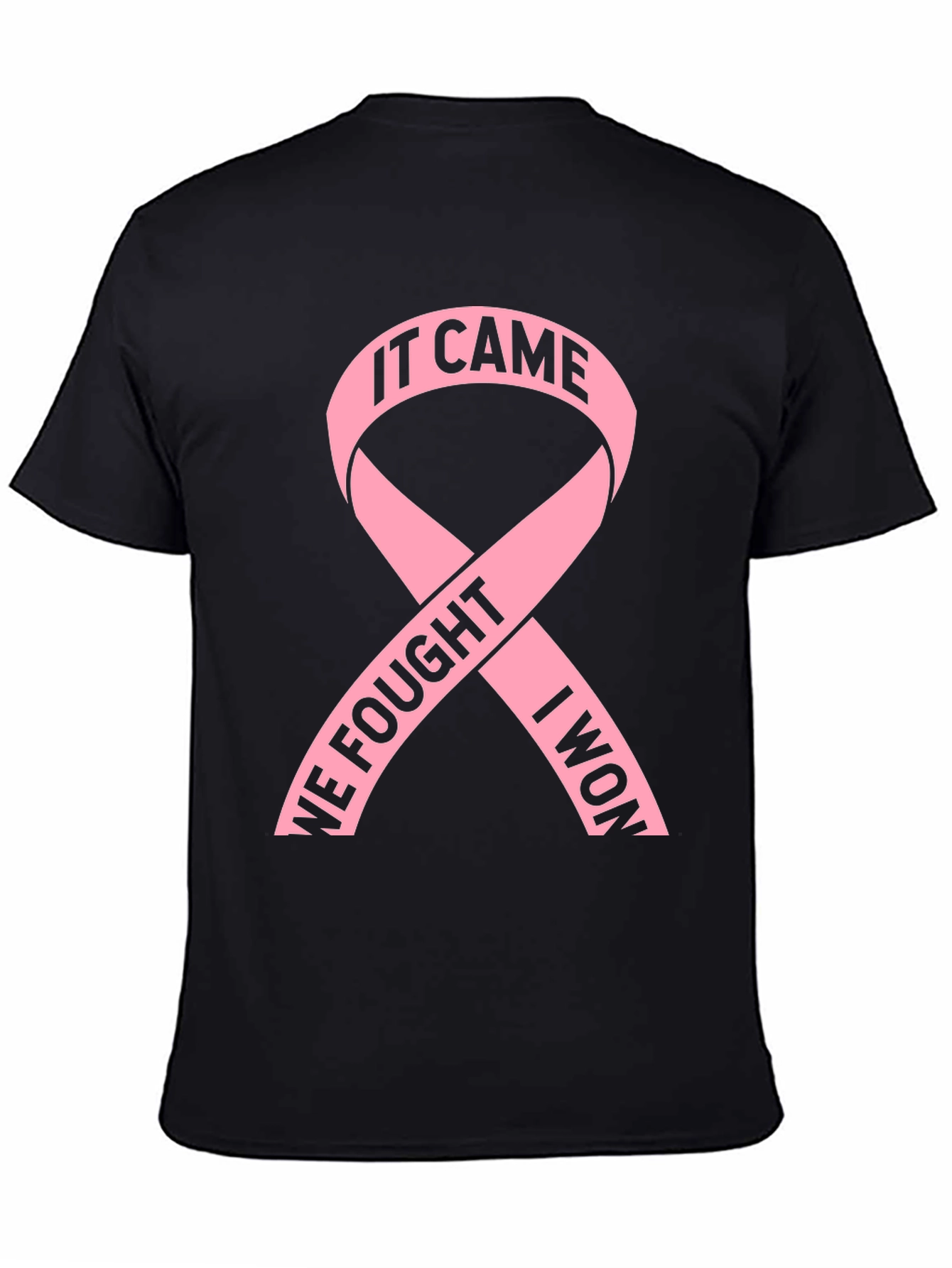Breast Cancer Awareness T-Shirt Ribbon Black